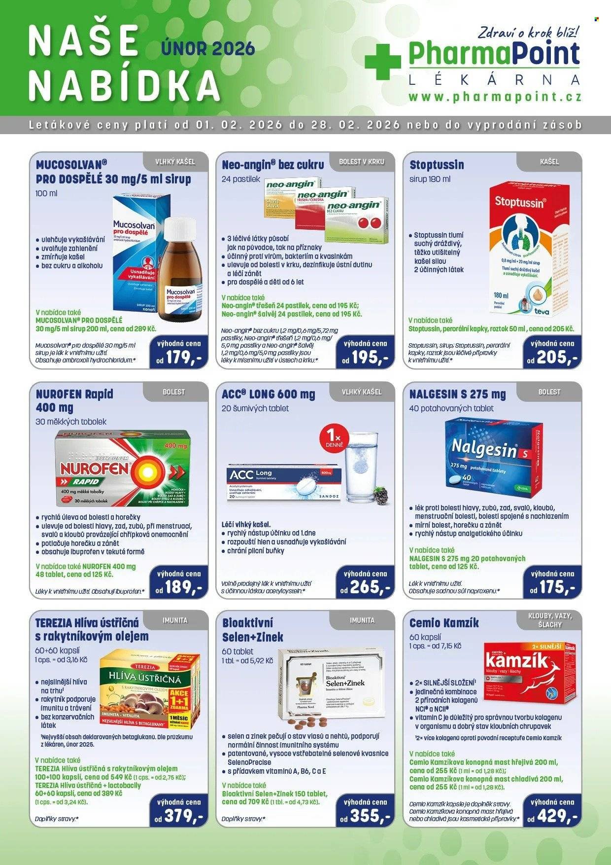 PHARMAPOINT leták - Naše nabídka (2026-02-01 - 2026-02-28)