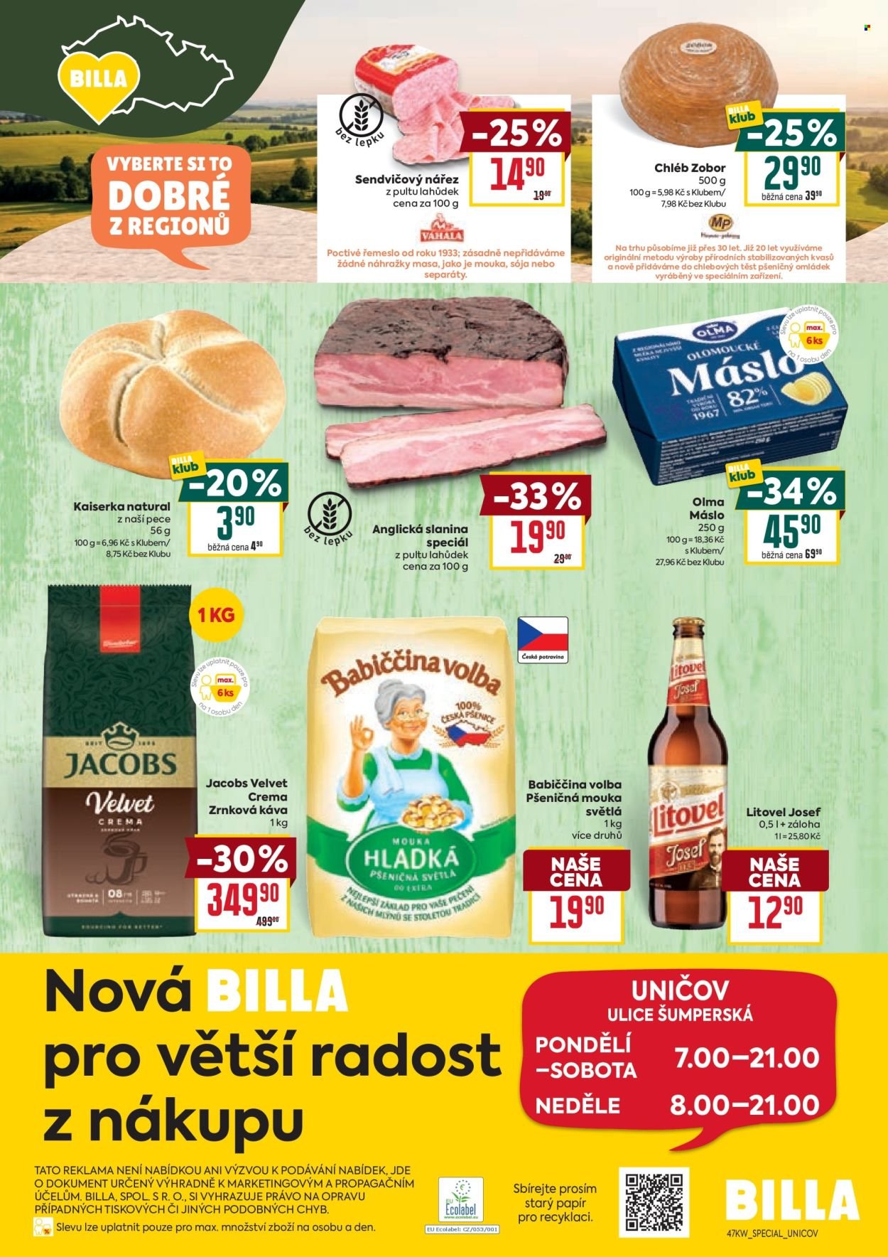 BILLA leták - Speciál: Uničov (2025-11-20 - 2025-11-25)