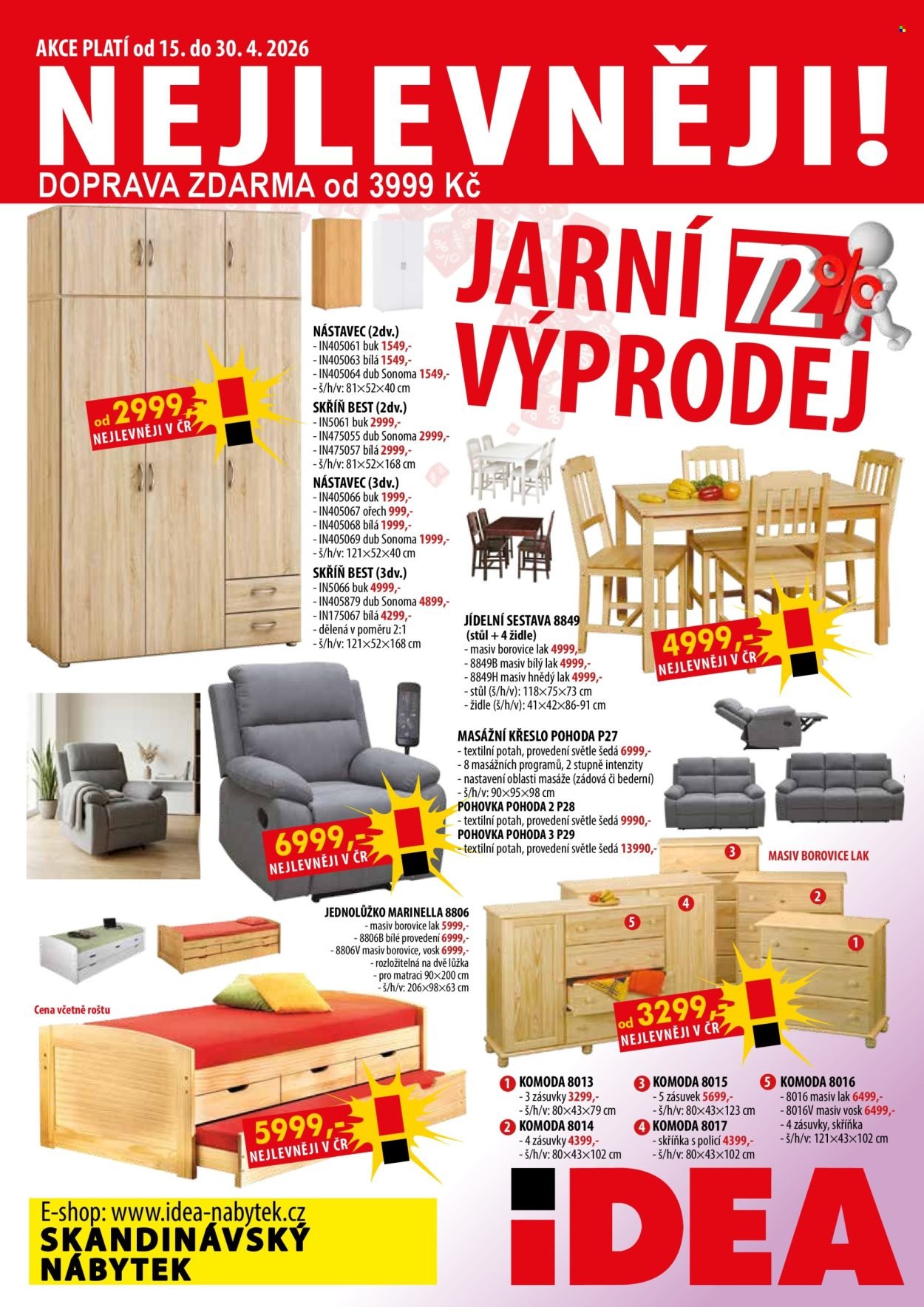 IDEA NÁBYTEK leták - Od středy 15.4.2026 (2026-04-15 - 2026-04-30)