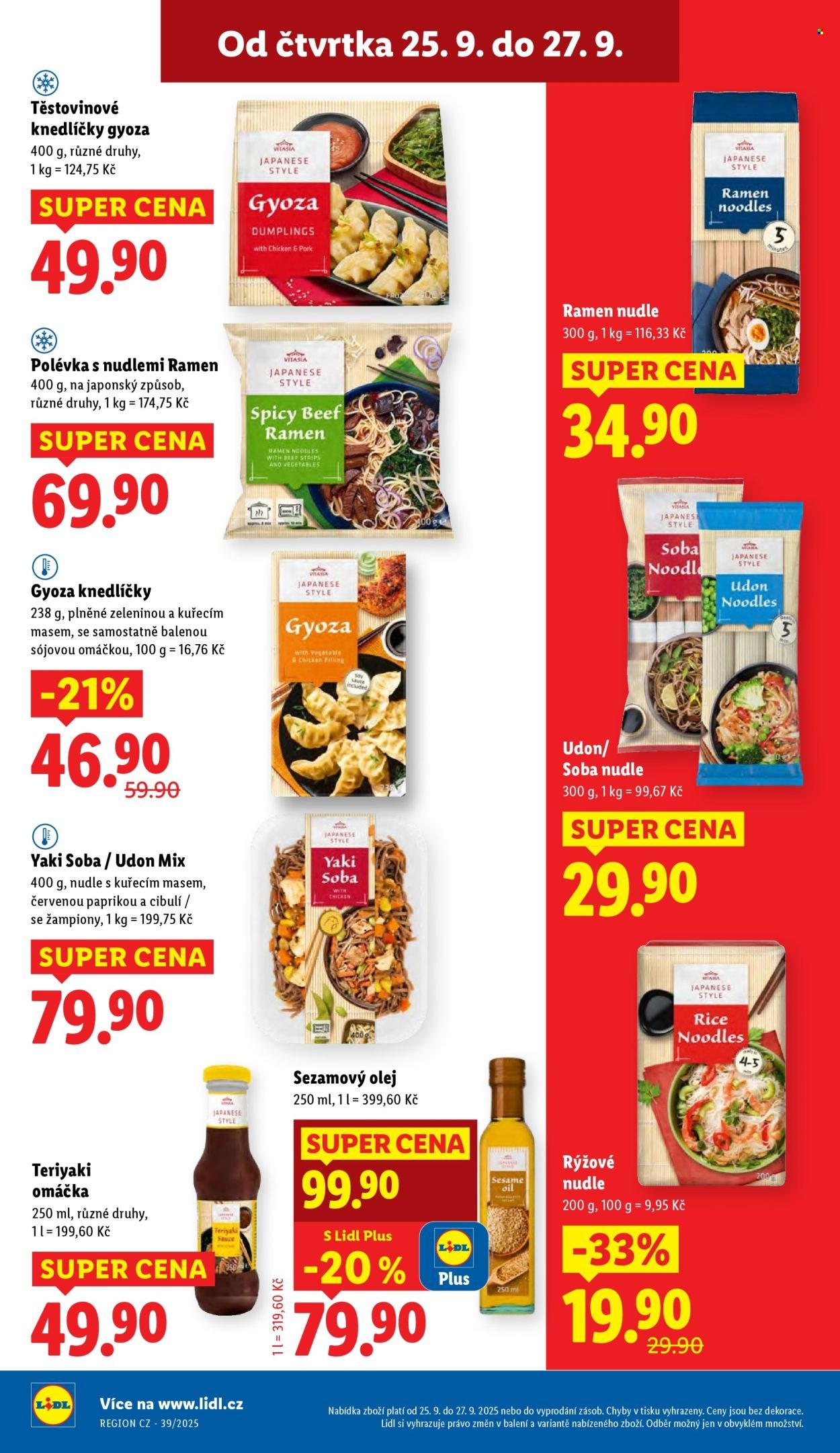 LIDL leták - Od čtvrtka 25.9.2025 (2025-09-25 - 2025-09-27)