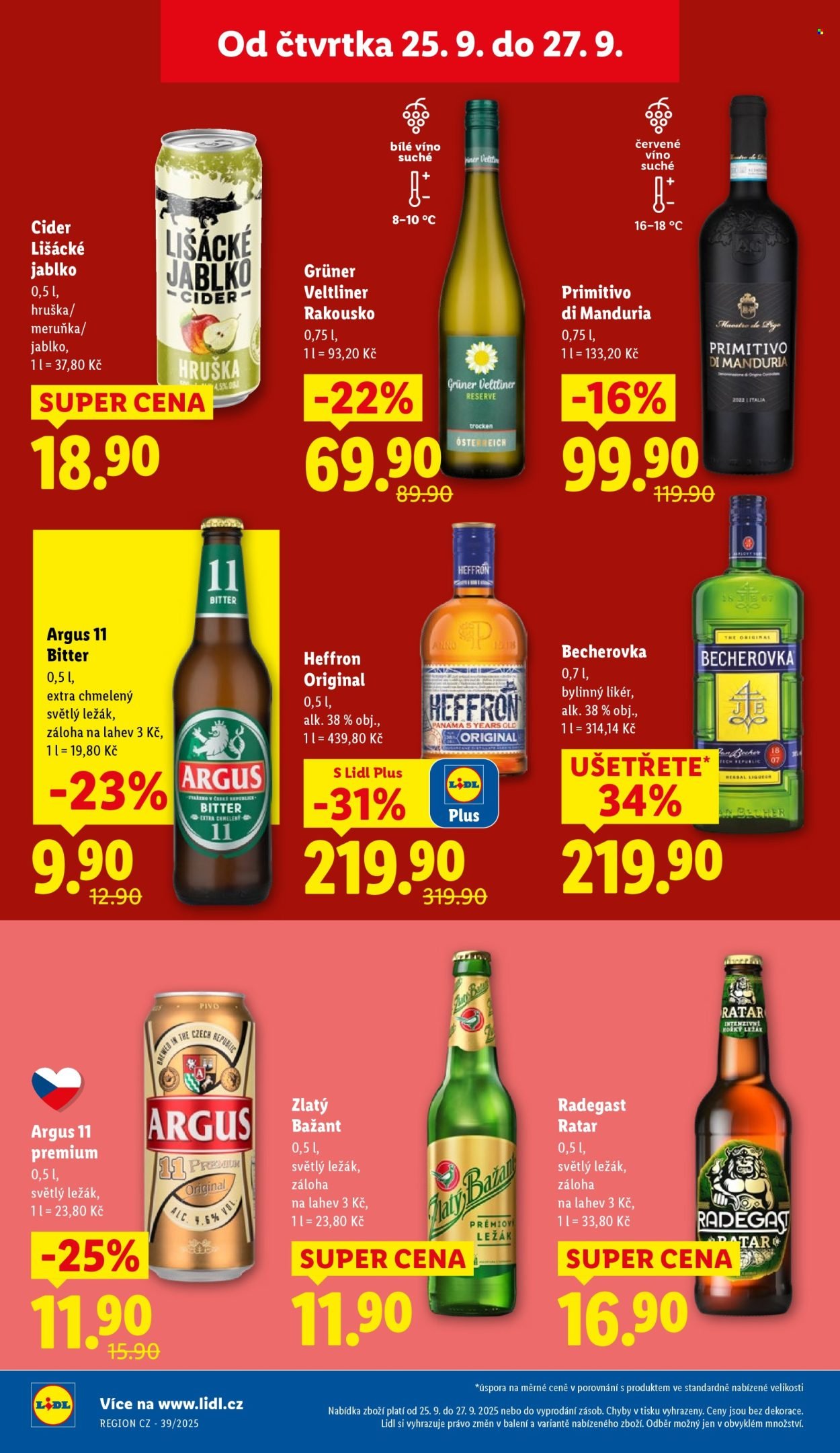 LIDL leták - Od čtvrtka 25.9.2025 (2025-09-25 - 2025-09-27)