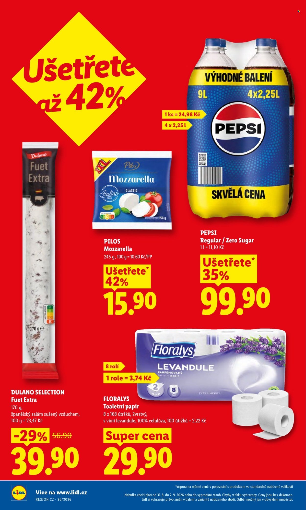 LIDL leták - Od pondělí 31.8.2026