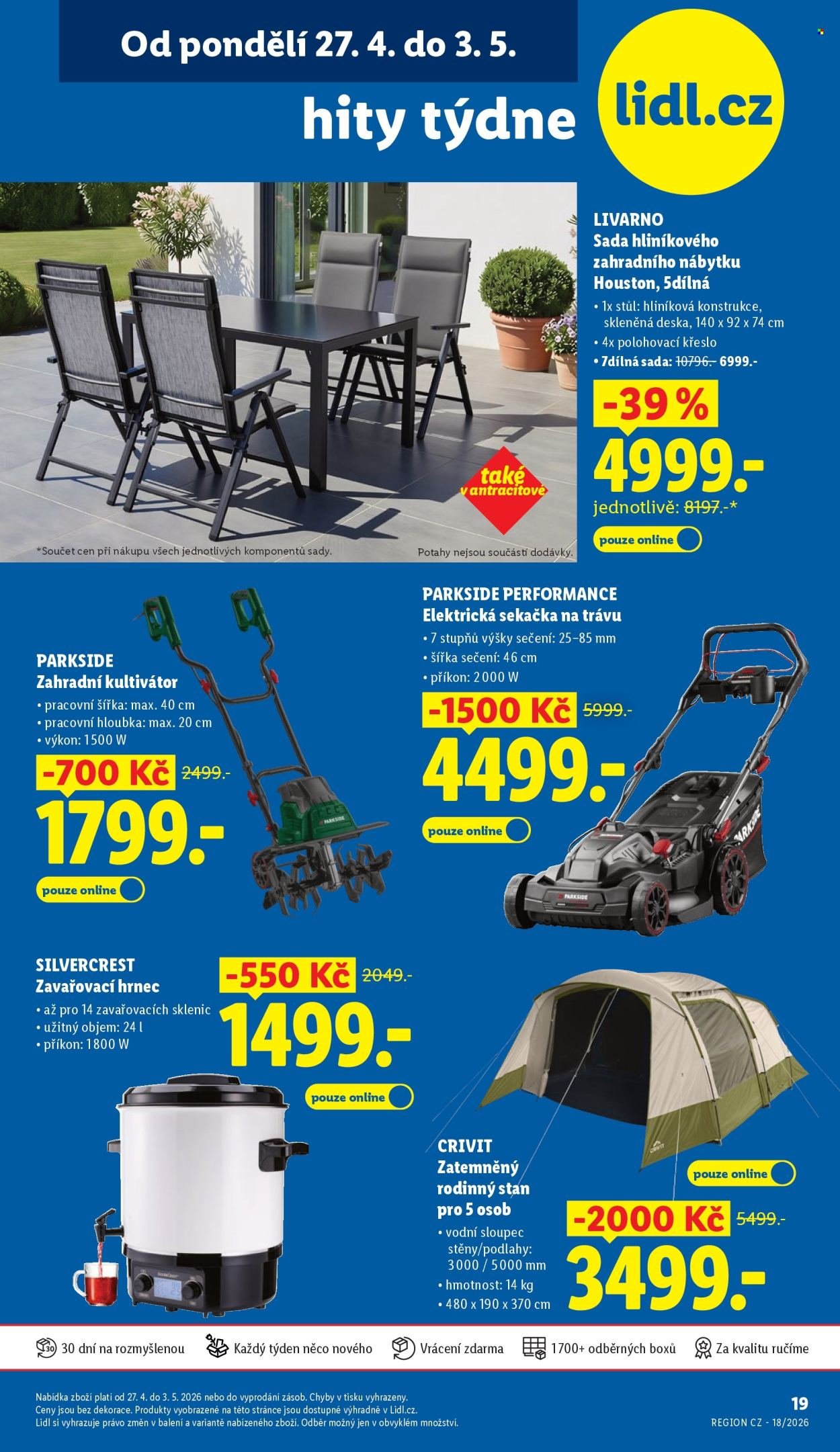 LIDL leták - Hity týdne se slevou až 2000 Kč (2026-04-27 - 2026-05-03)