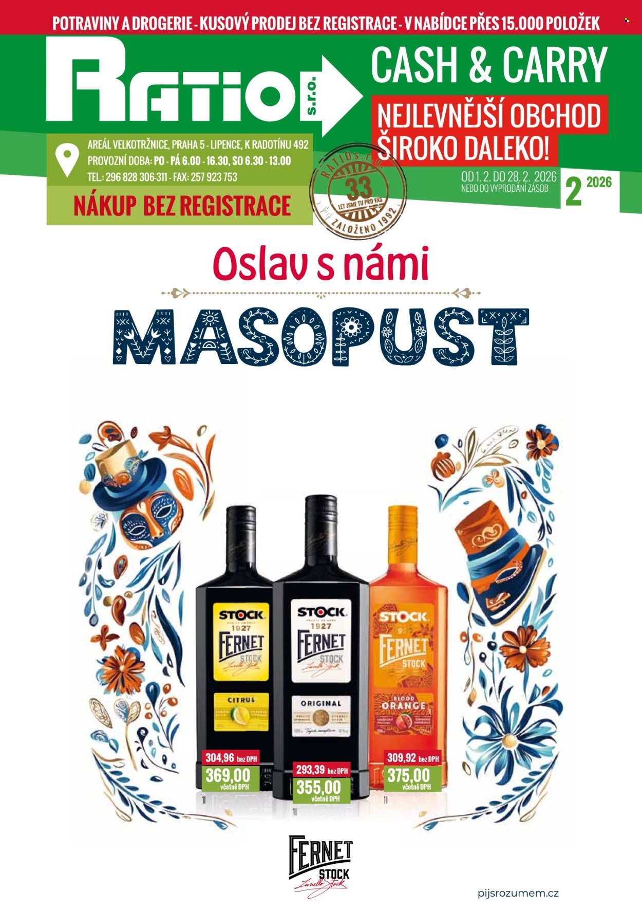 RATIO leták - Od neděle 1.2.2026 (2026-02-01 - 2026-02-28)