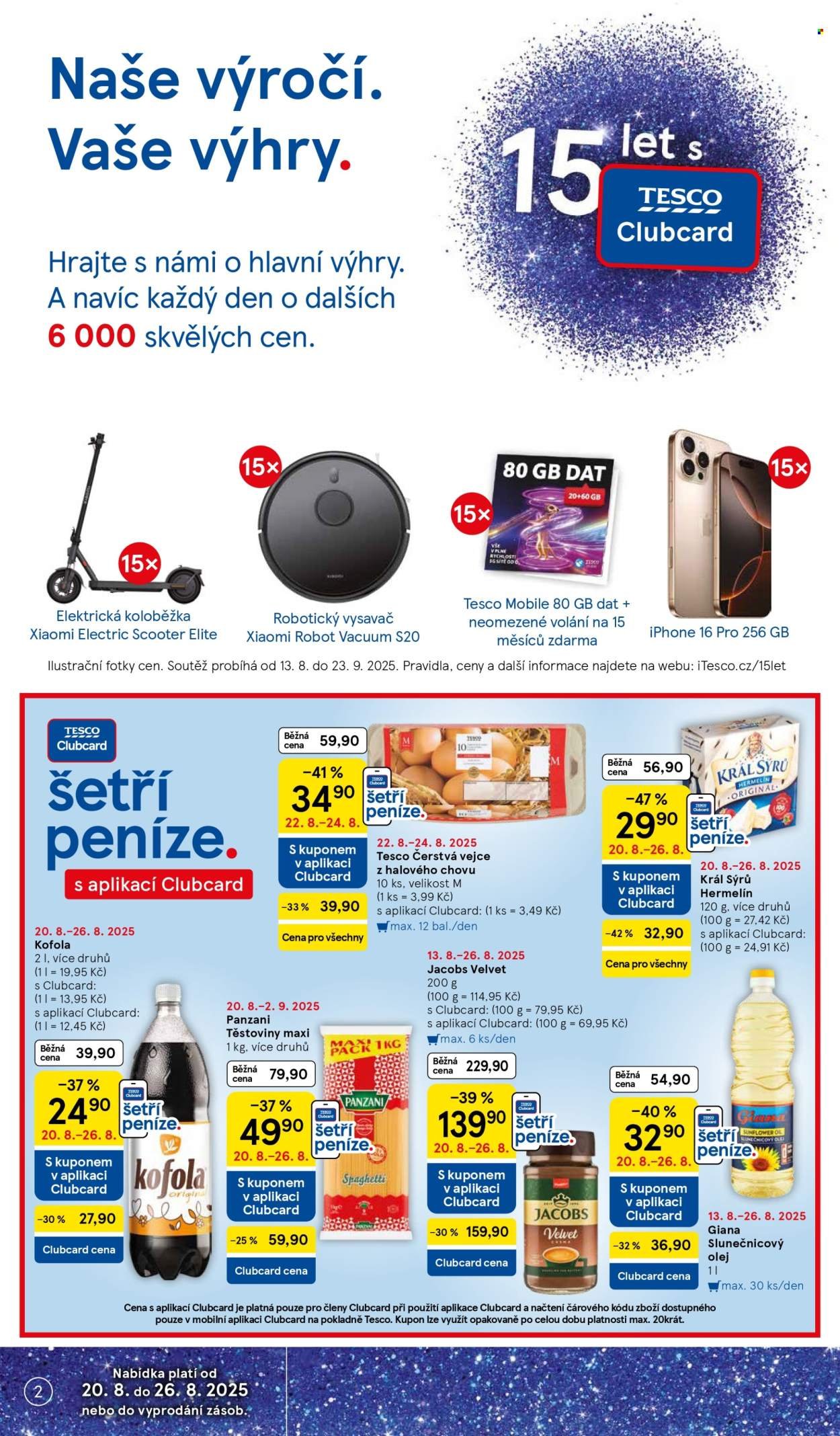 TESCO leták - 15 let s Clubcard (2025-08-20 - 2025-08-26)
