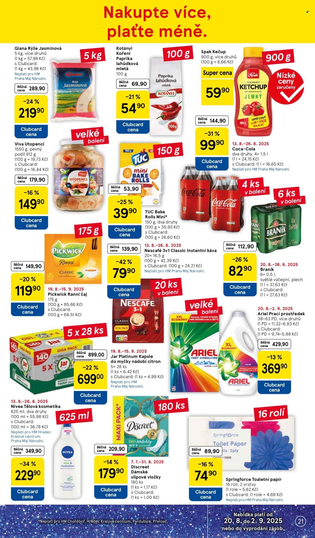 TESCO leták - 15 let s Clubcard (2025-08-20 - 2025-08-26)