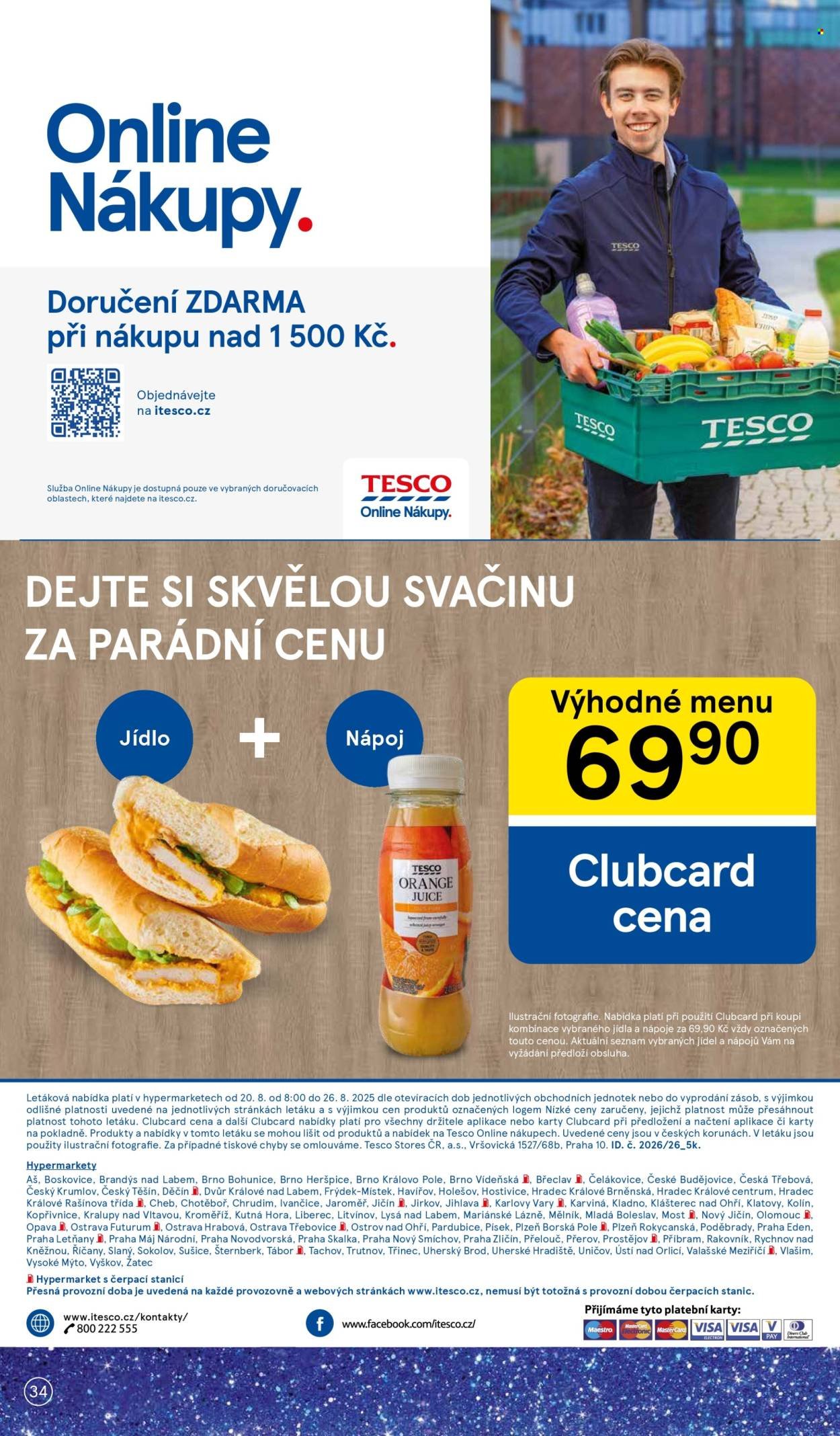 TESCO leták - 15 let s Clubcard (2025-08-20 - 2025-08-26)