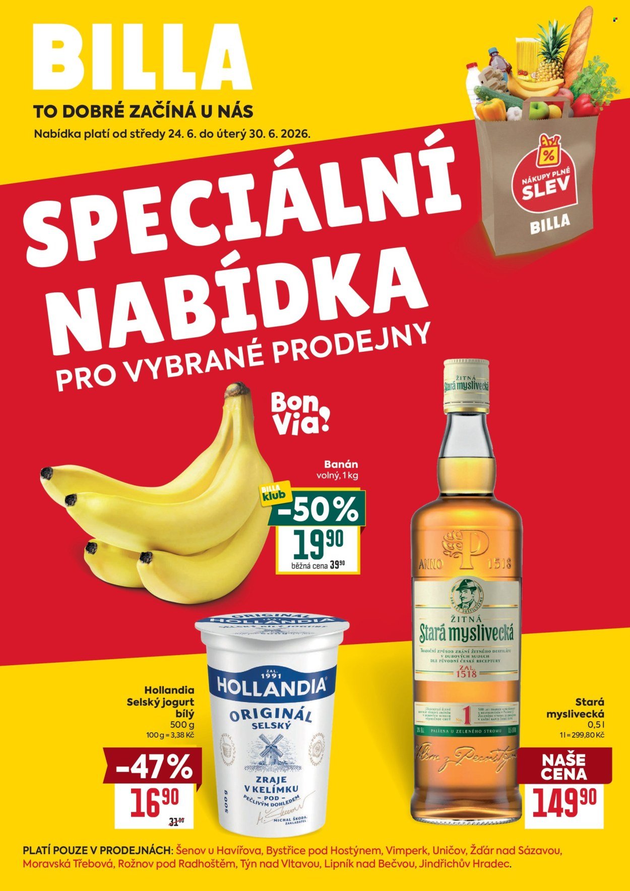 BILLA leták - Speciální nabídka: vybrané prodejny