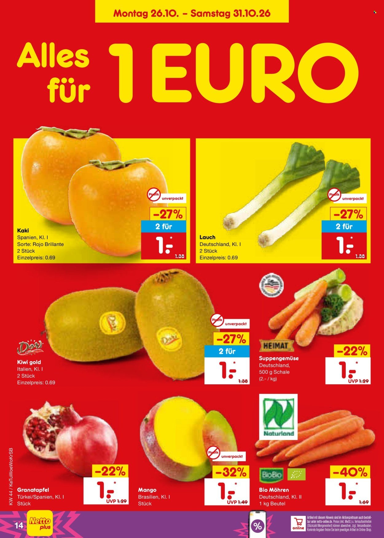 NETTO MARKEN-DISCOUNT Prospekt - Ab Montag 26.10.2026