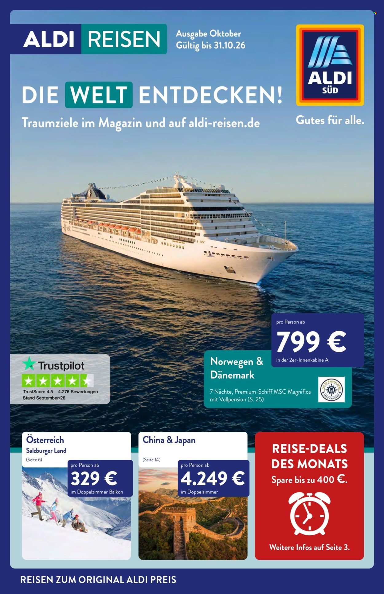 ALDI SÜD Prospekt - Reise-Highlights