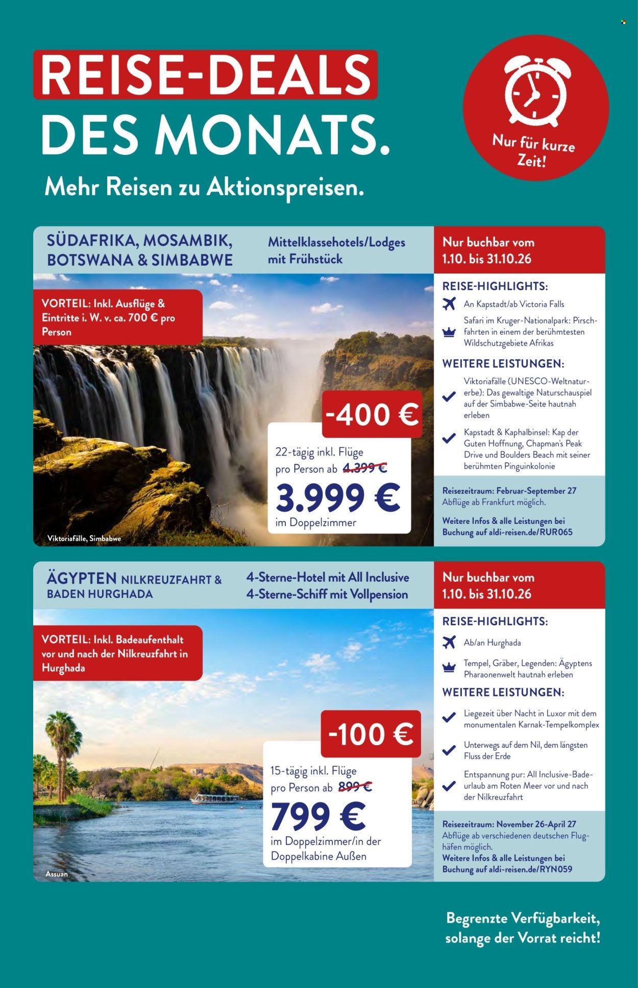 ALDI SÜD Prospekt - Reise-Highlights