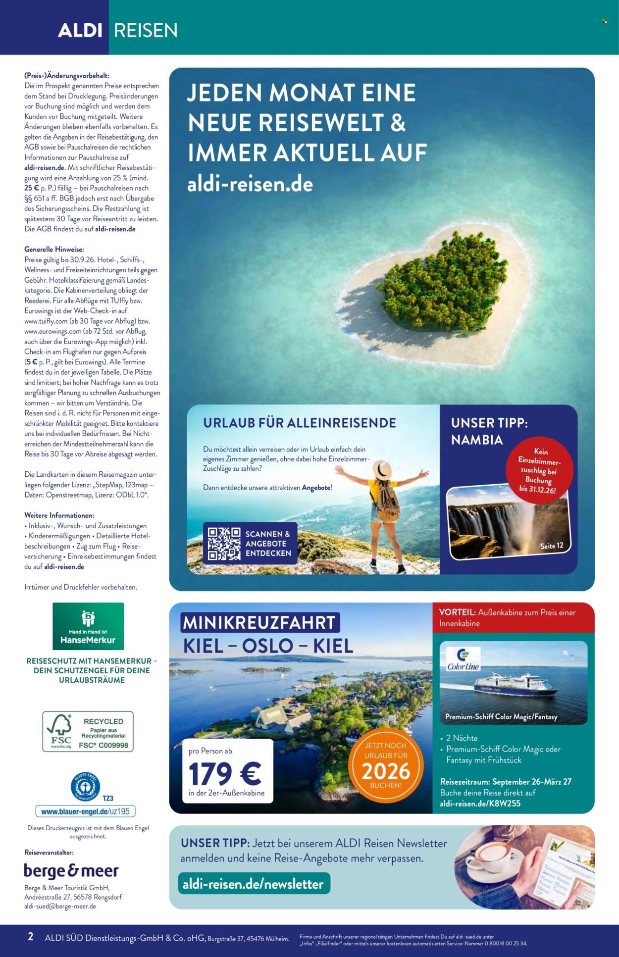 ALDI SÜD Prospekt - Reise-Highlights