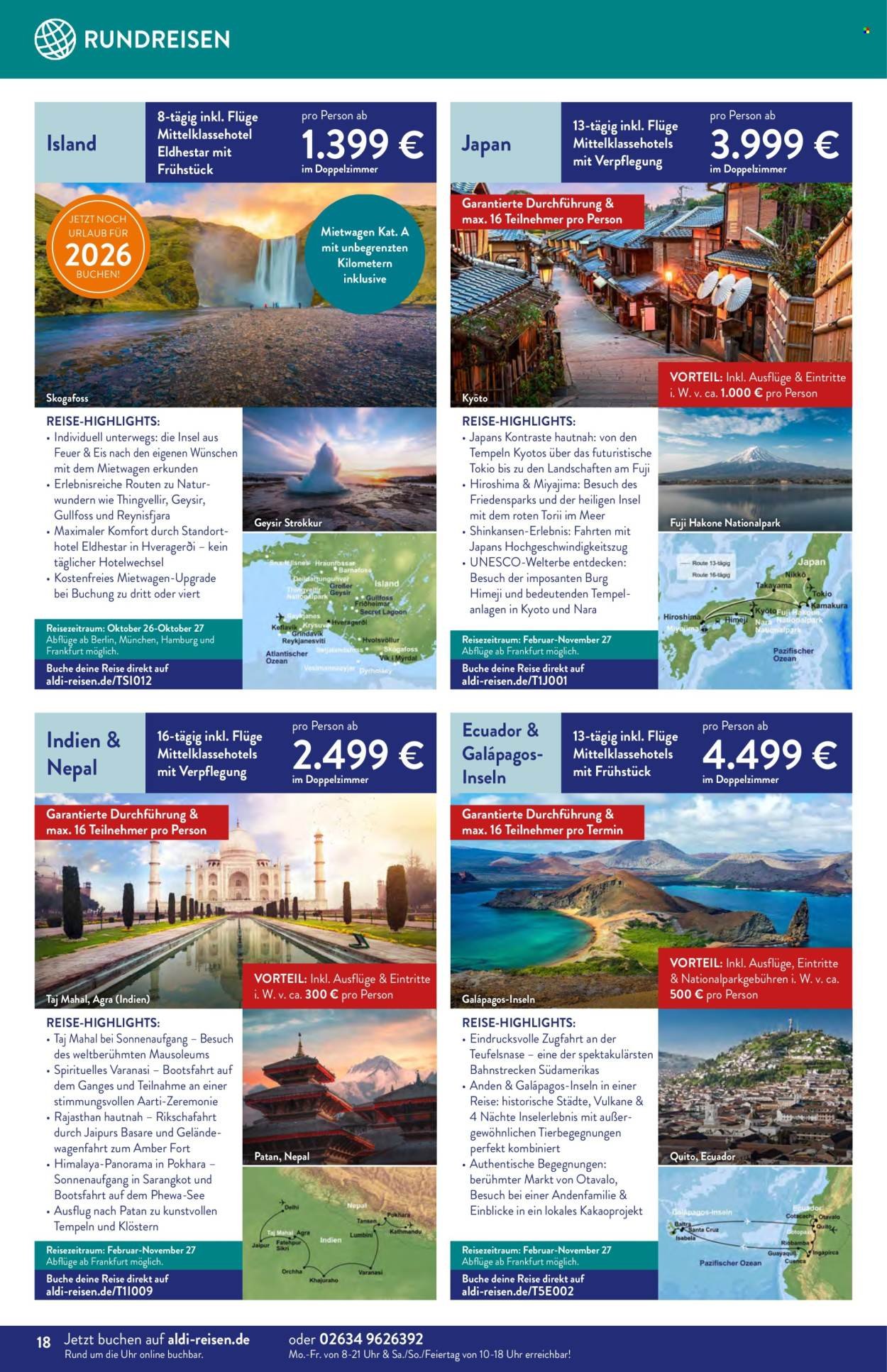 ALDI SÜD Prospekt - Reise-Highlights