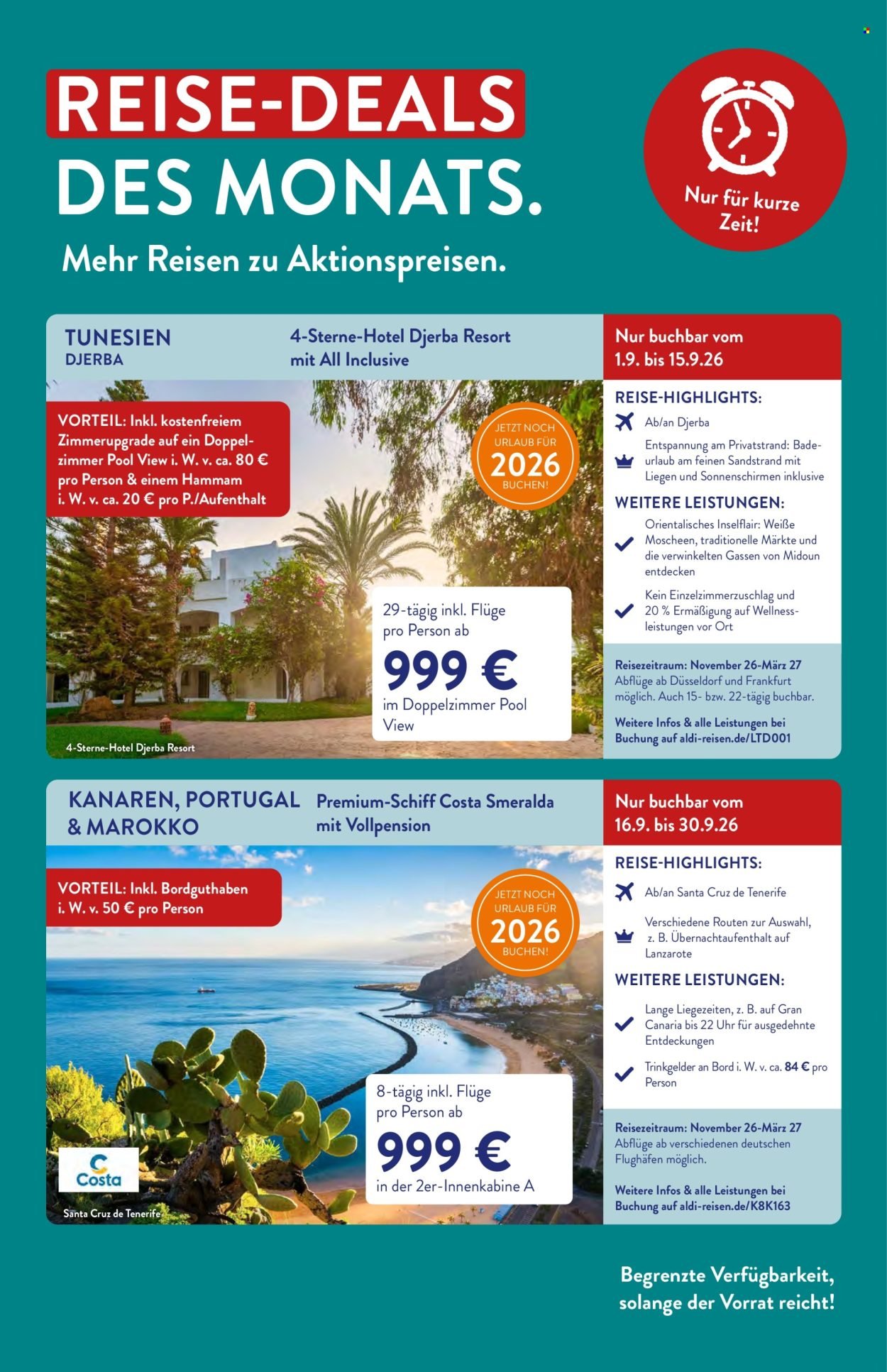 ALDI SÜD Prospekt - Reise-Highlights