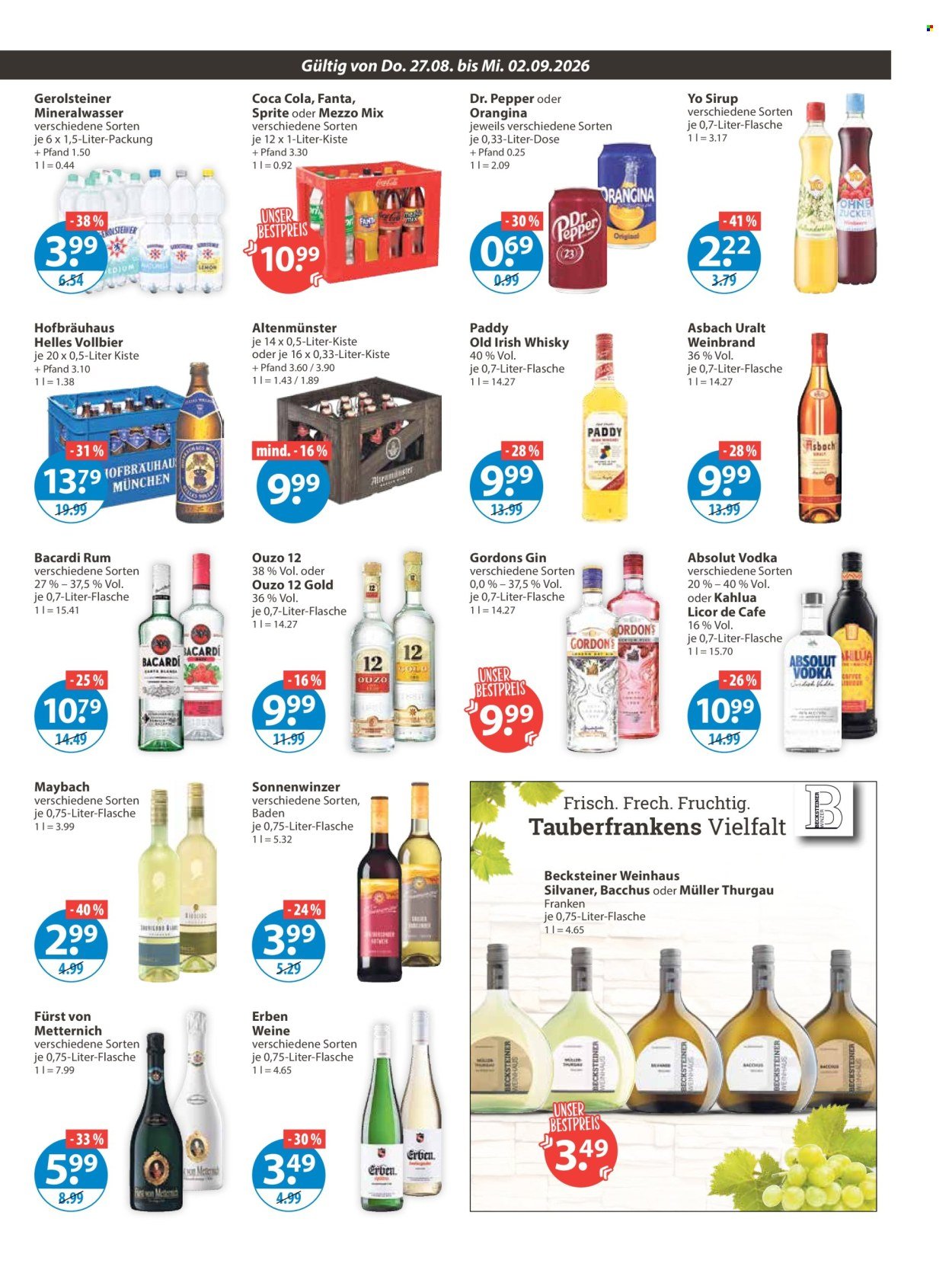 V-MARKT Prospekt - Ab Donnerstag 27.08.2026