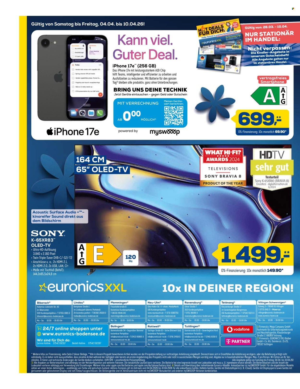 EURONICS Prospekt - Ab Samstag 4.04.2026