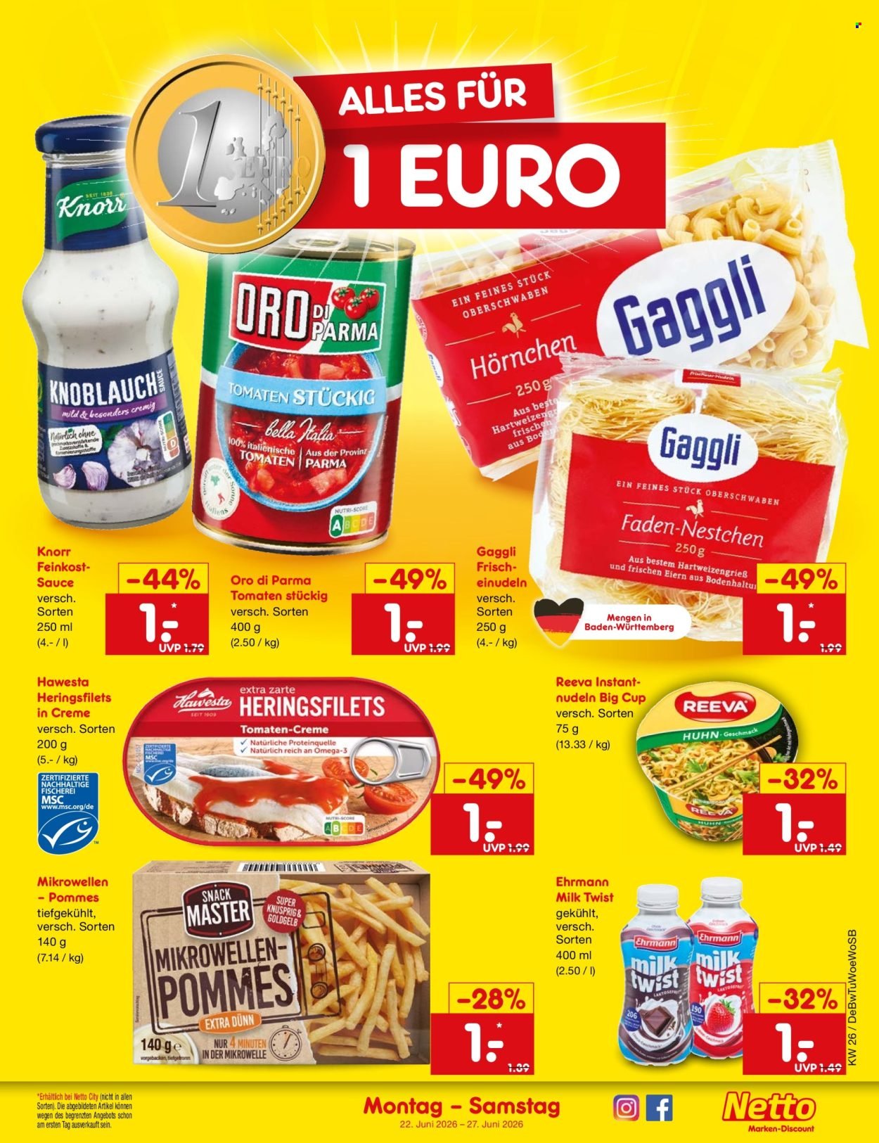 NETTO MARKEN-DISCOUNT Prospekt - Ab Montag 22.06.2026