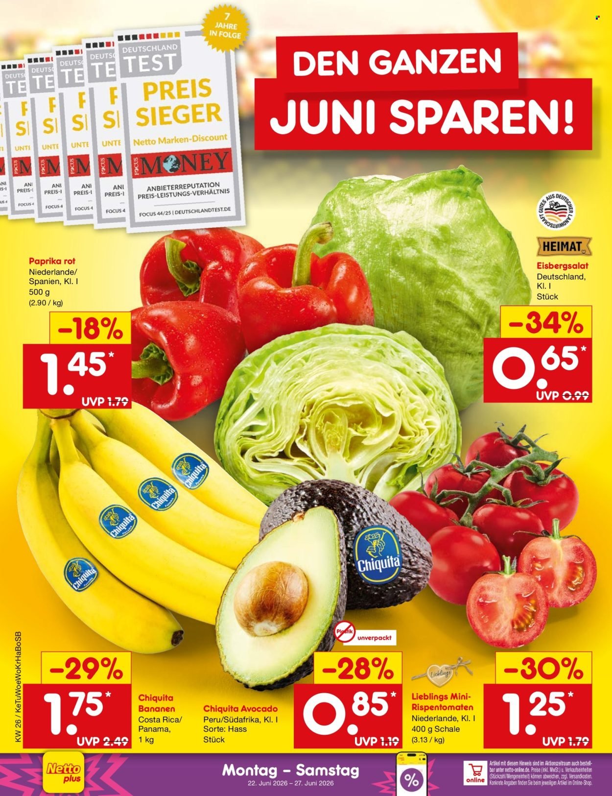 NETTO MARKEN-DISCOUNT Prospekt - Ab Montag 22.06.2026