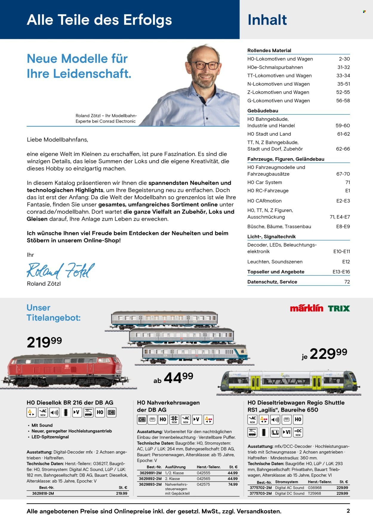 CONRAD Prospekt - Modellbahn