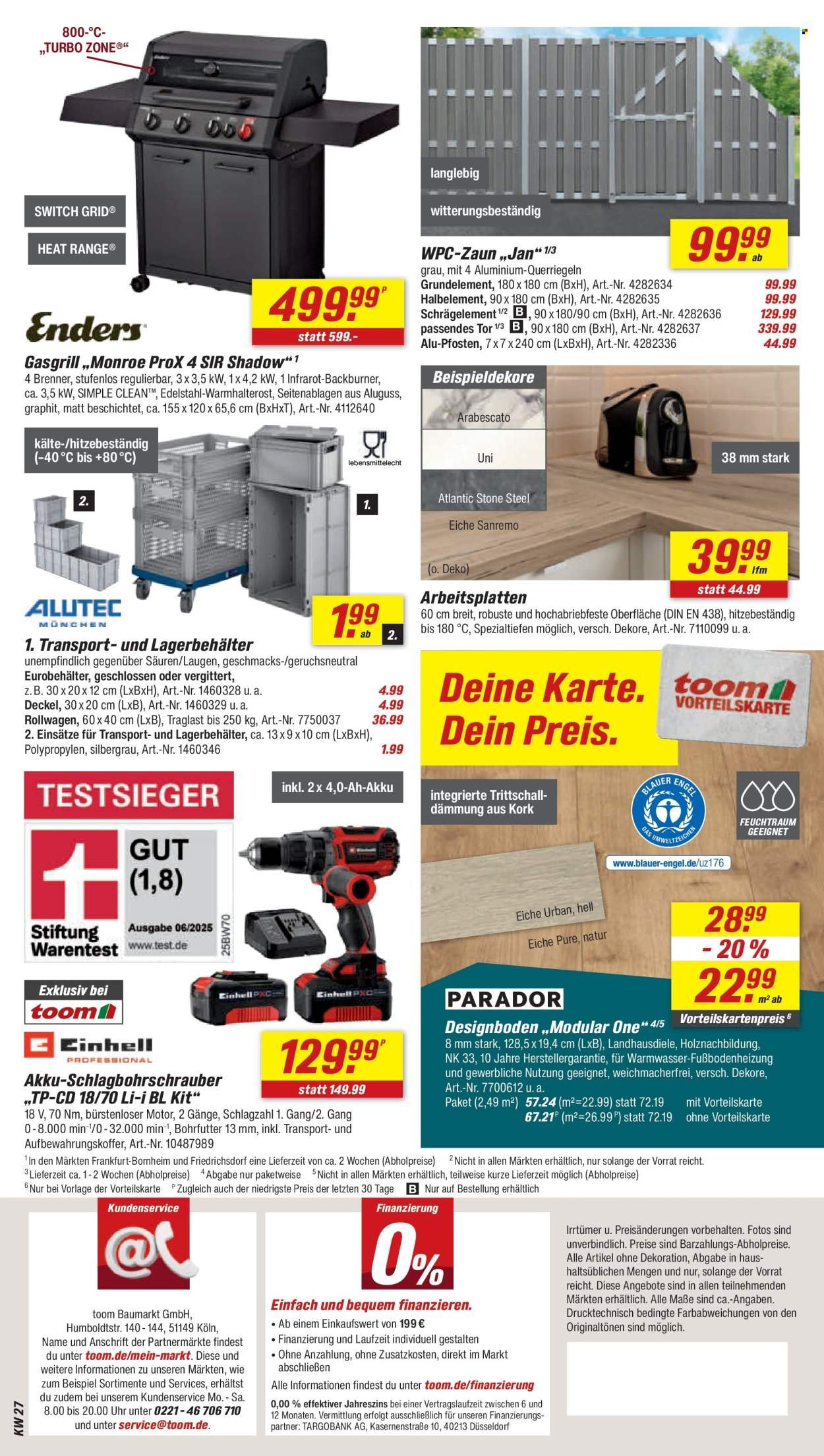 TOOM BAUMARKT Prospekt - Ab Samstag 27.06.2026