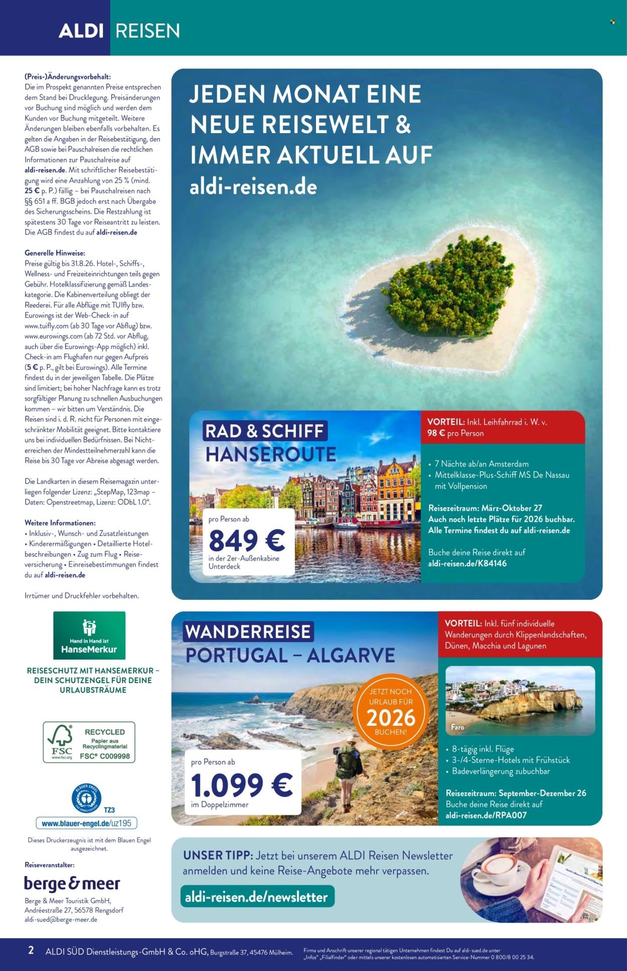 ALDI SÜD Prospekt - Reise-Highlights