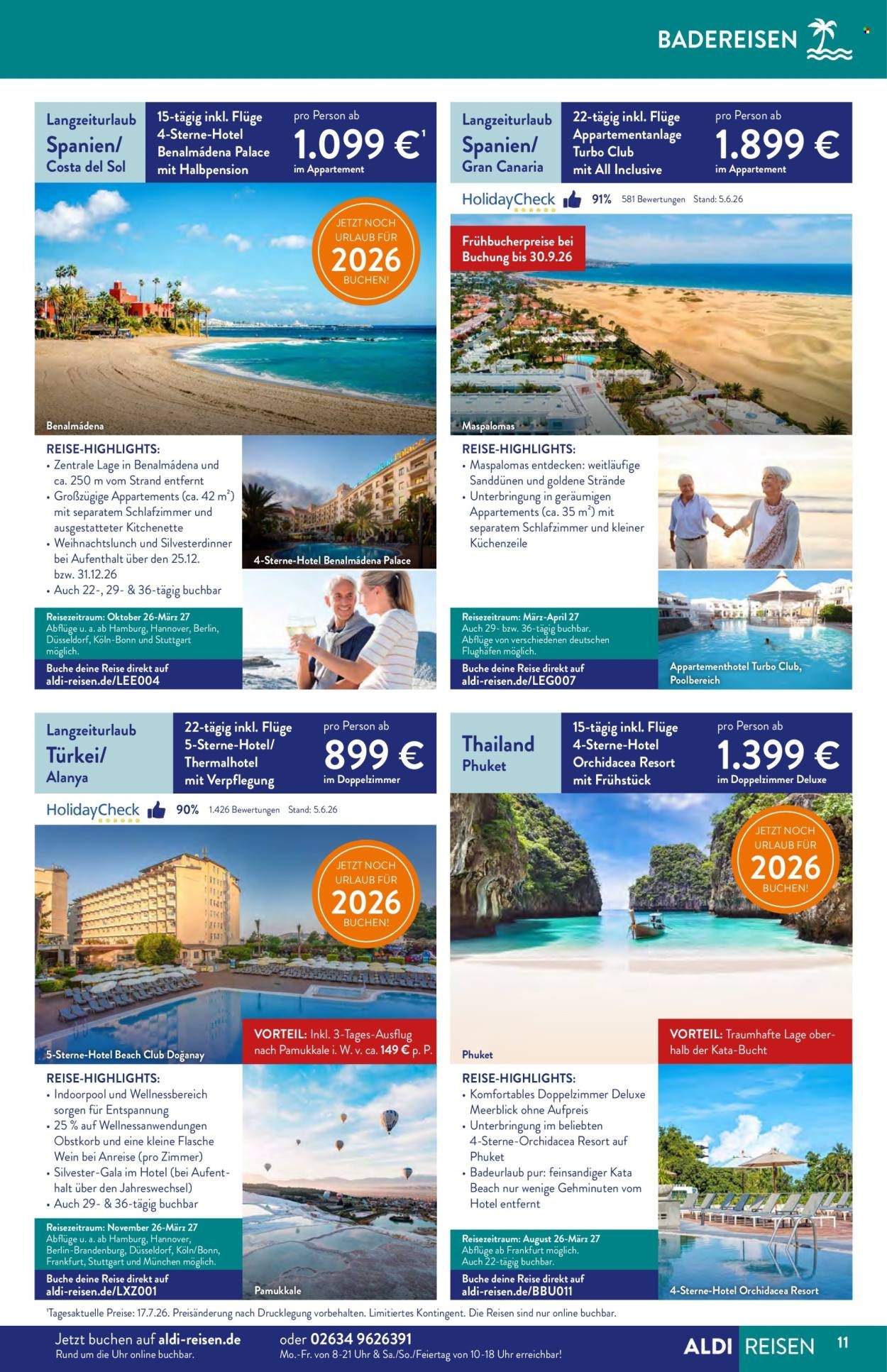 ALDI SÜD Prospekt - Reise-Highlights
