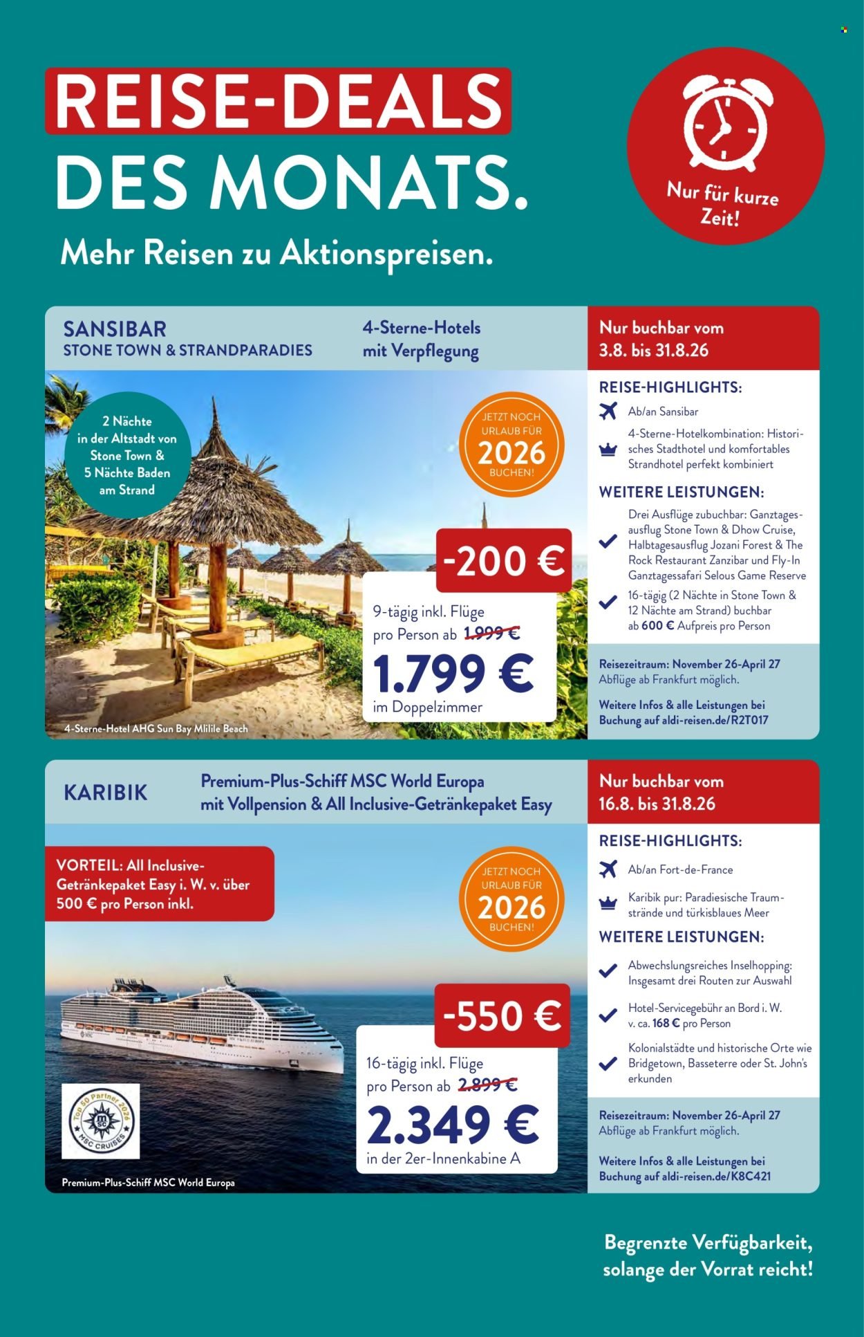 ALDI SÜD Prospekt - Reise-Highlights