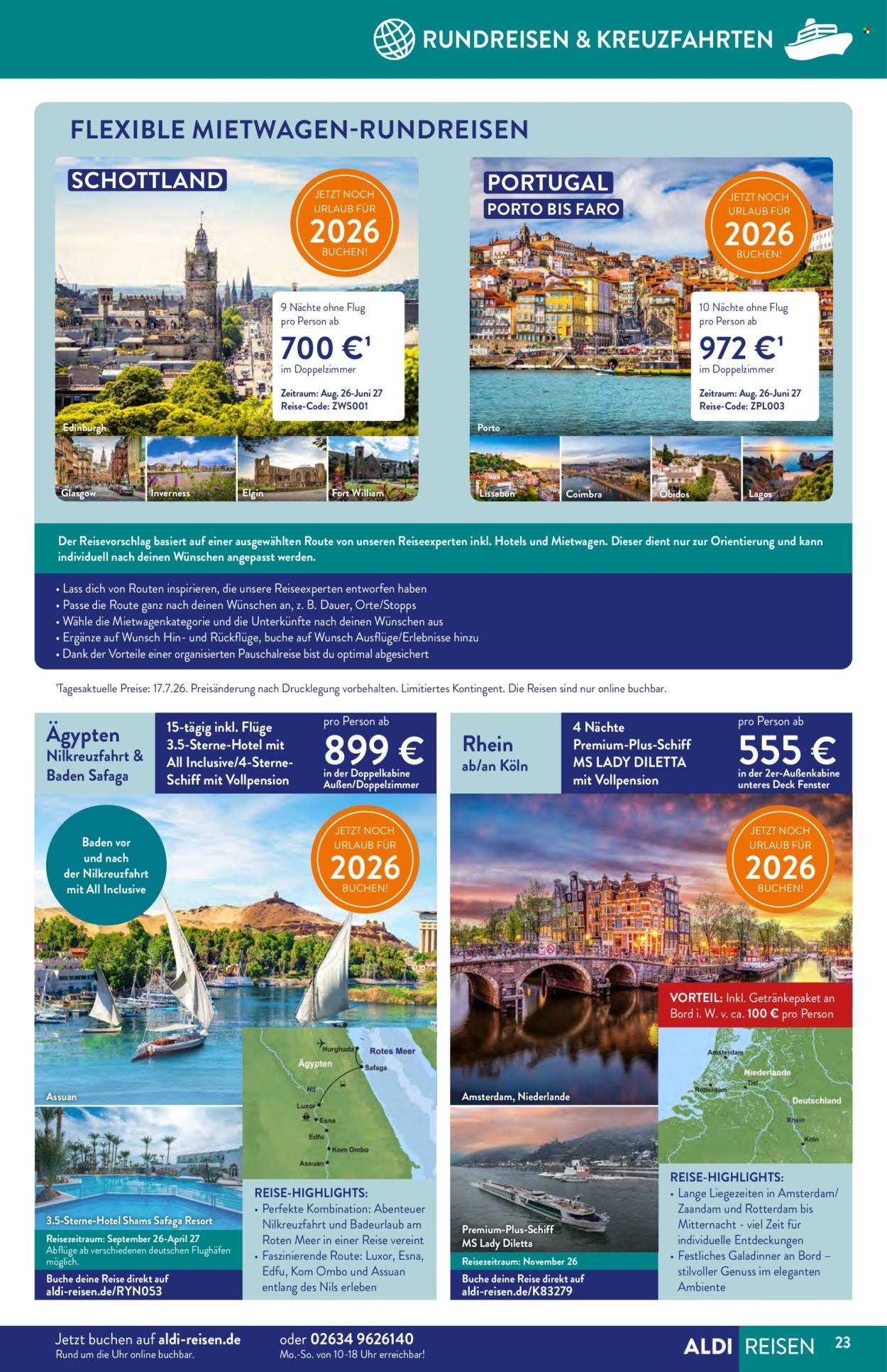 ALDI SÜD Prospekt - Reise-Highlights