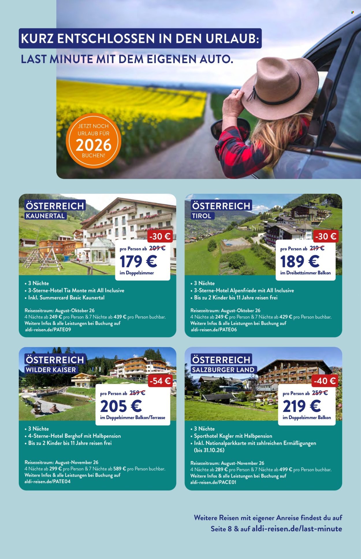ALDI SÜD Prospekt - Reise-Highlights