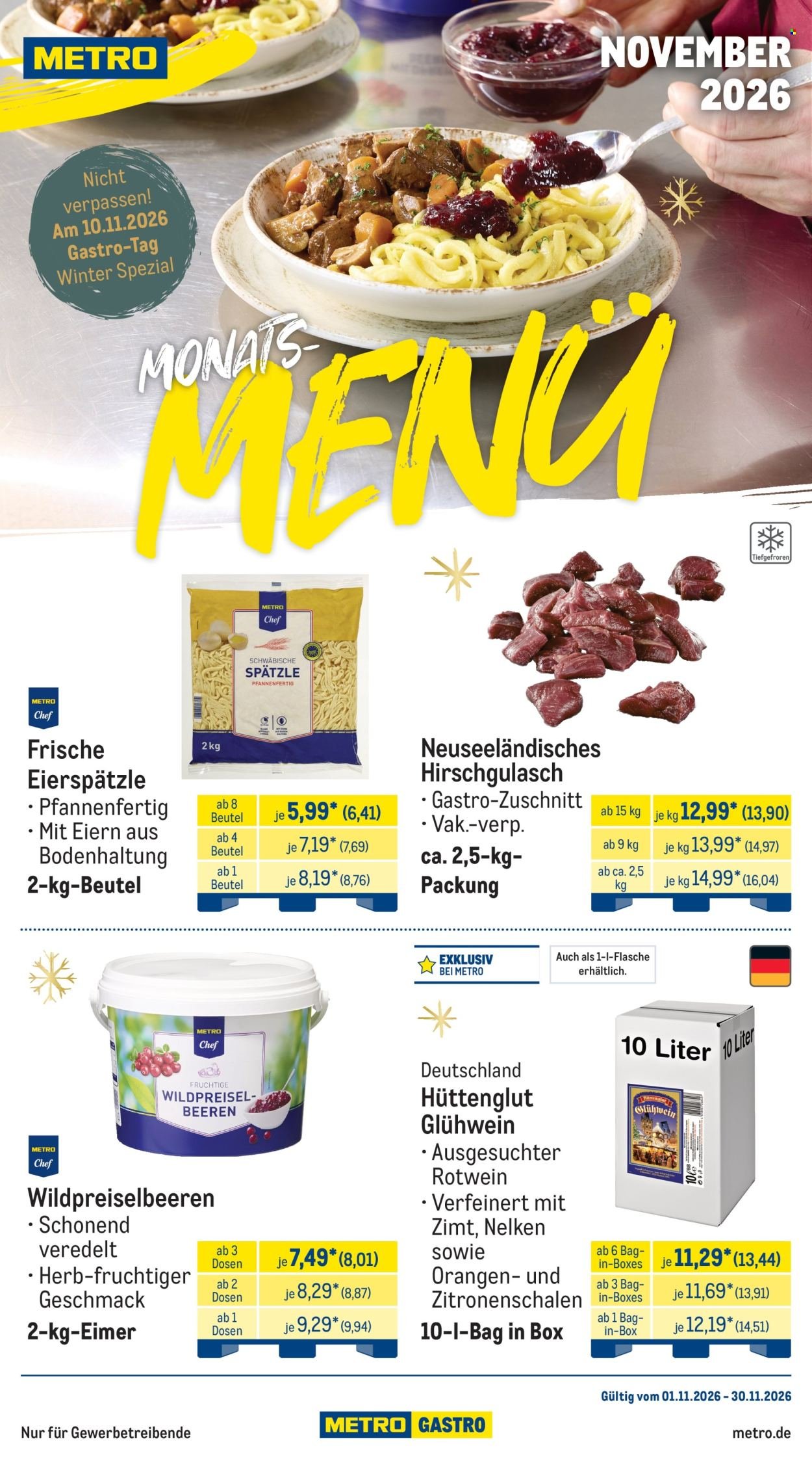 METRO Prospekt - Monats-Menü