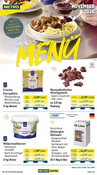 METRO Prospekt - Monats-Menü
