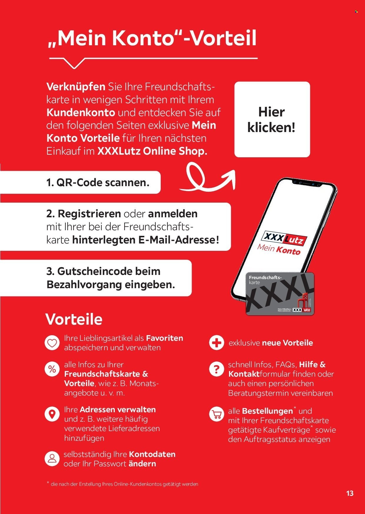 XXXLUTZ Prospekt - Freundschaftskartenjournal