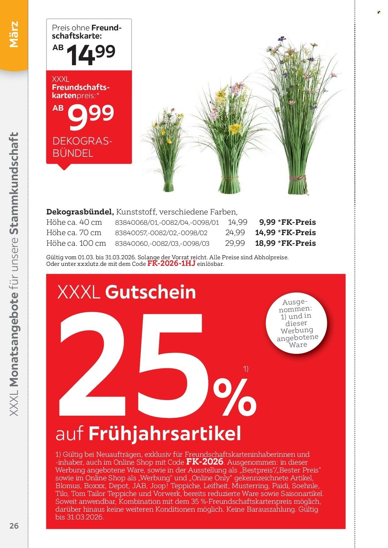 XXXLUTZ Prospekt - Freundschaftskartenjournal