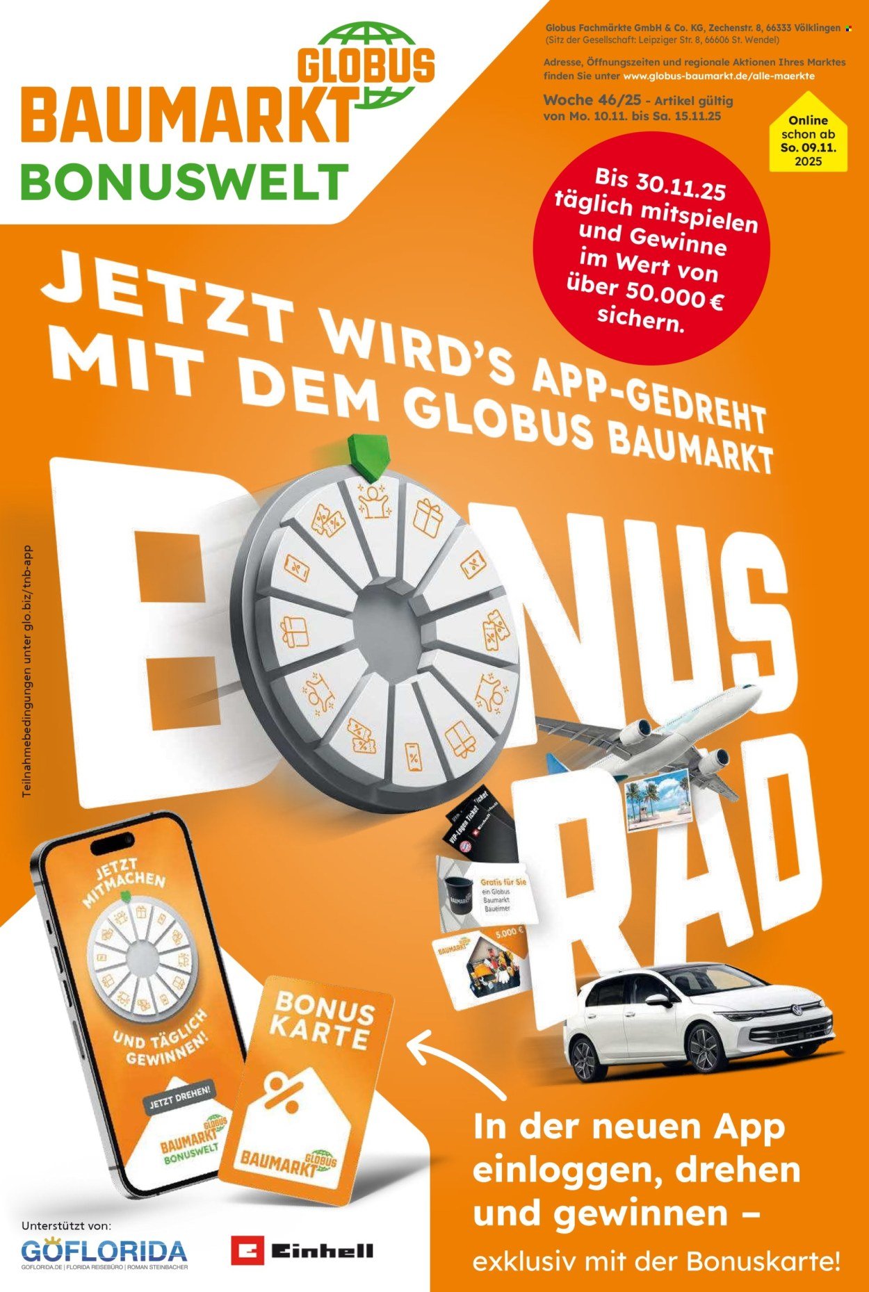 GLOBUS BAUMARKT Prospekt - Ab Montag 10.11.2025