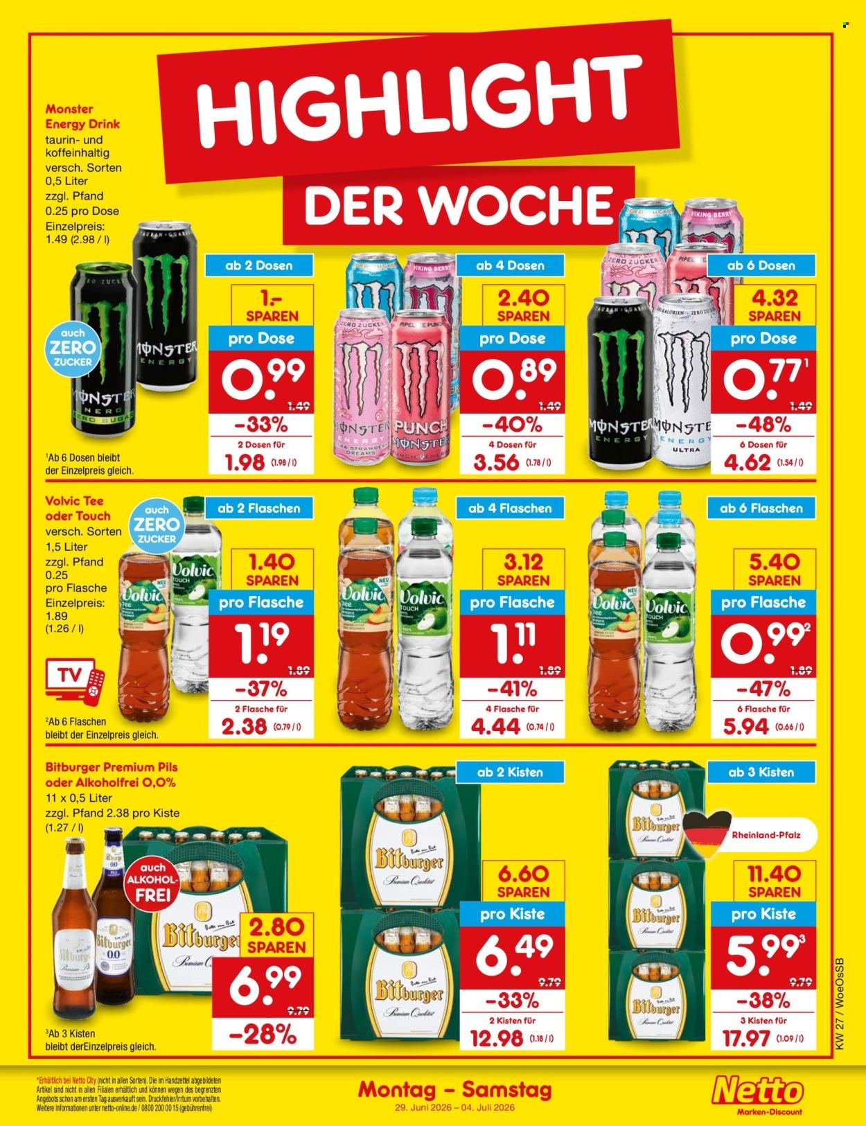 NETTO MARKEN-DISCOUNT Prospekt - Ab Montag 29.06.2026