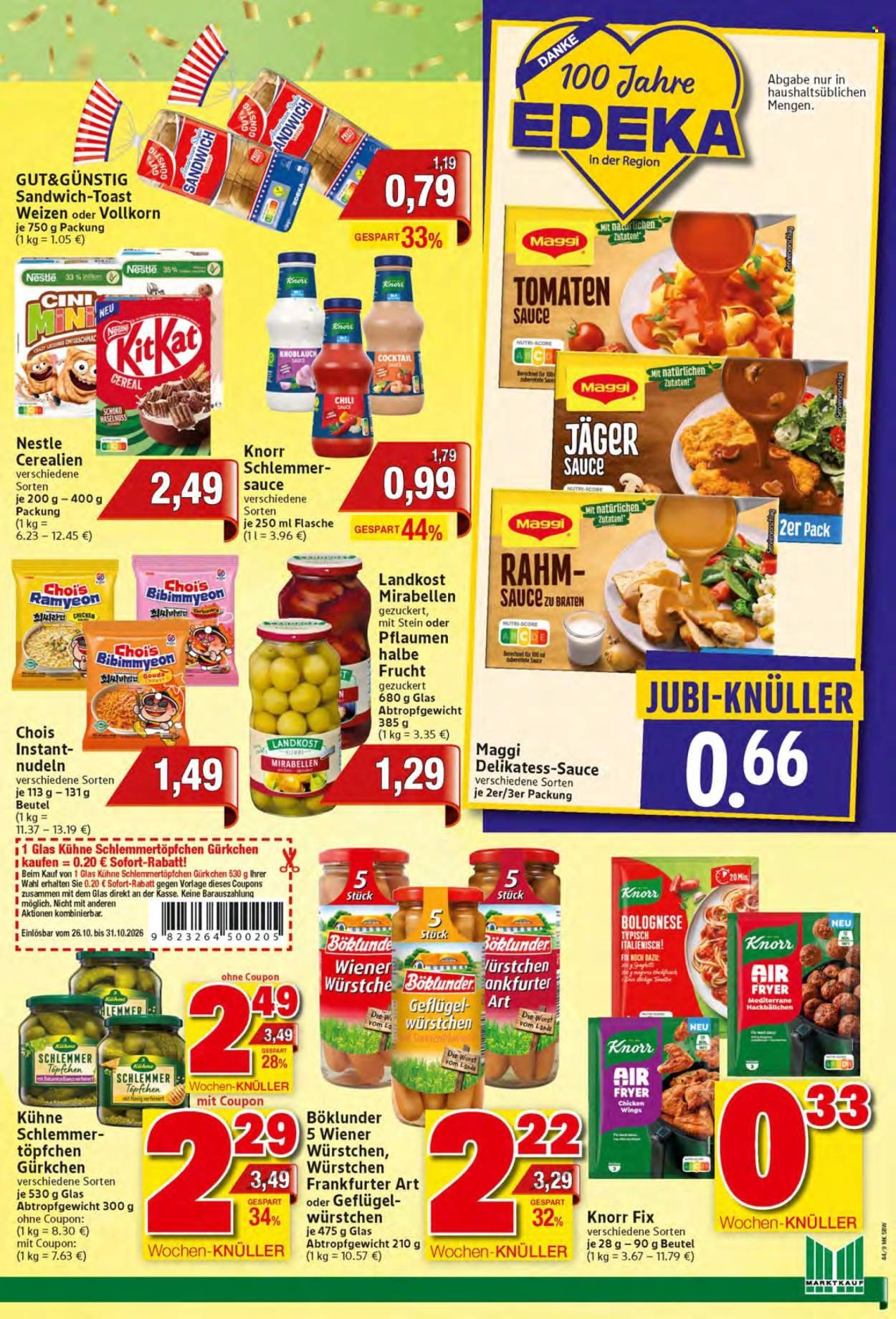 MARKTKAUF Prospekt - Ab Montag 26.10.2026