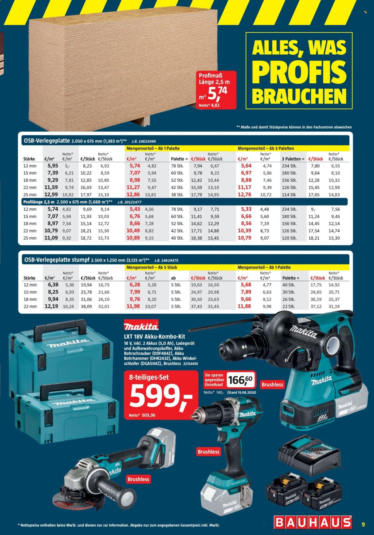 BAUHAUS Prospekt - Profi-Angebote im September