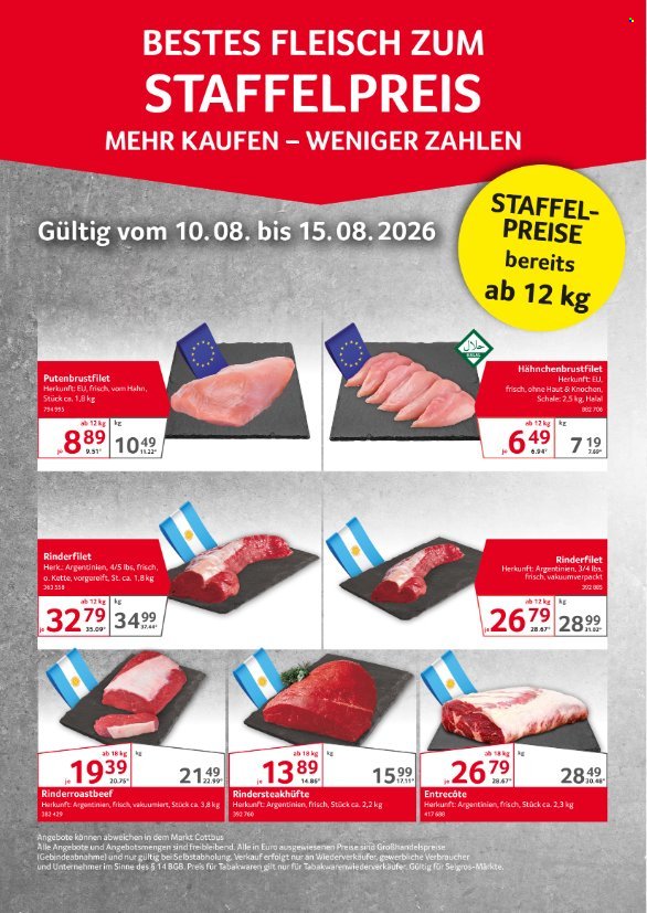 SELGROS Prospekt - Fleisch zum Staffelpreis