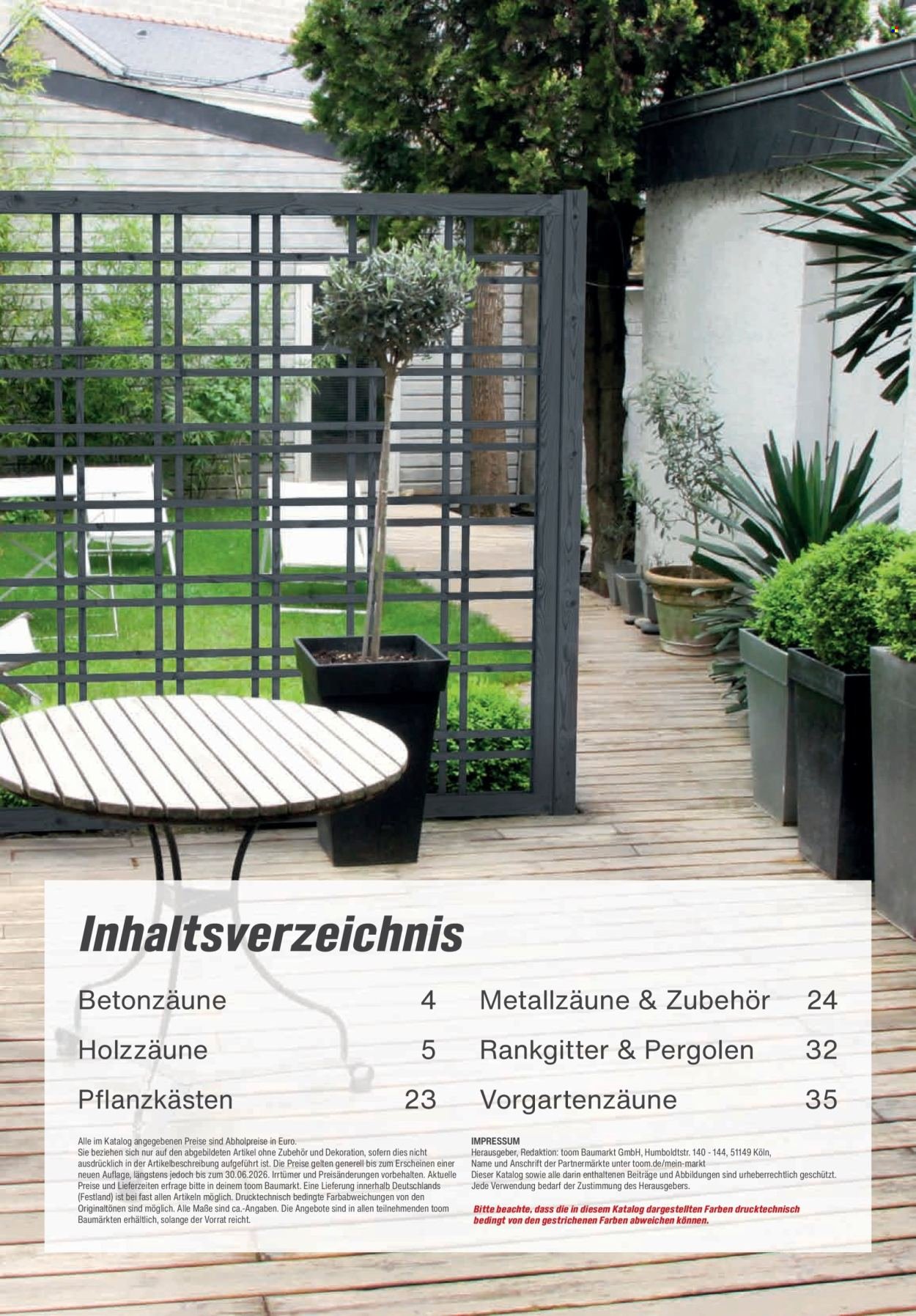 TOOM BAUMARKT Prospekt - Zäune & Sichtschutz