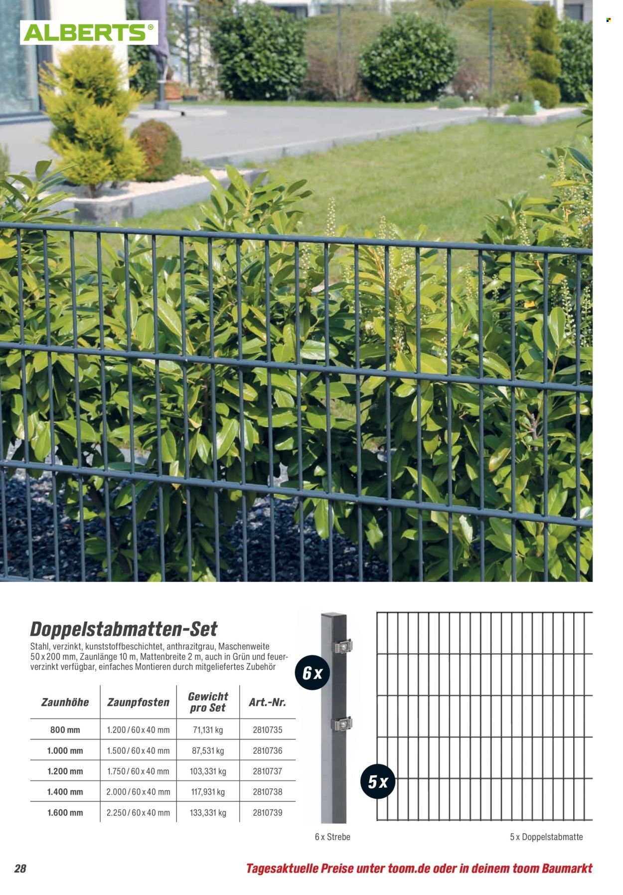 TOOM BAUMARKT Prospekt - Zäune & Sichtschutz