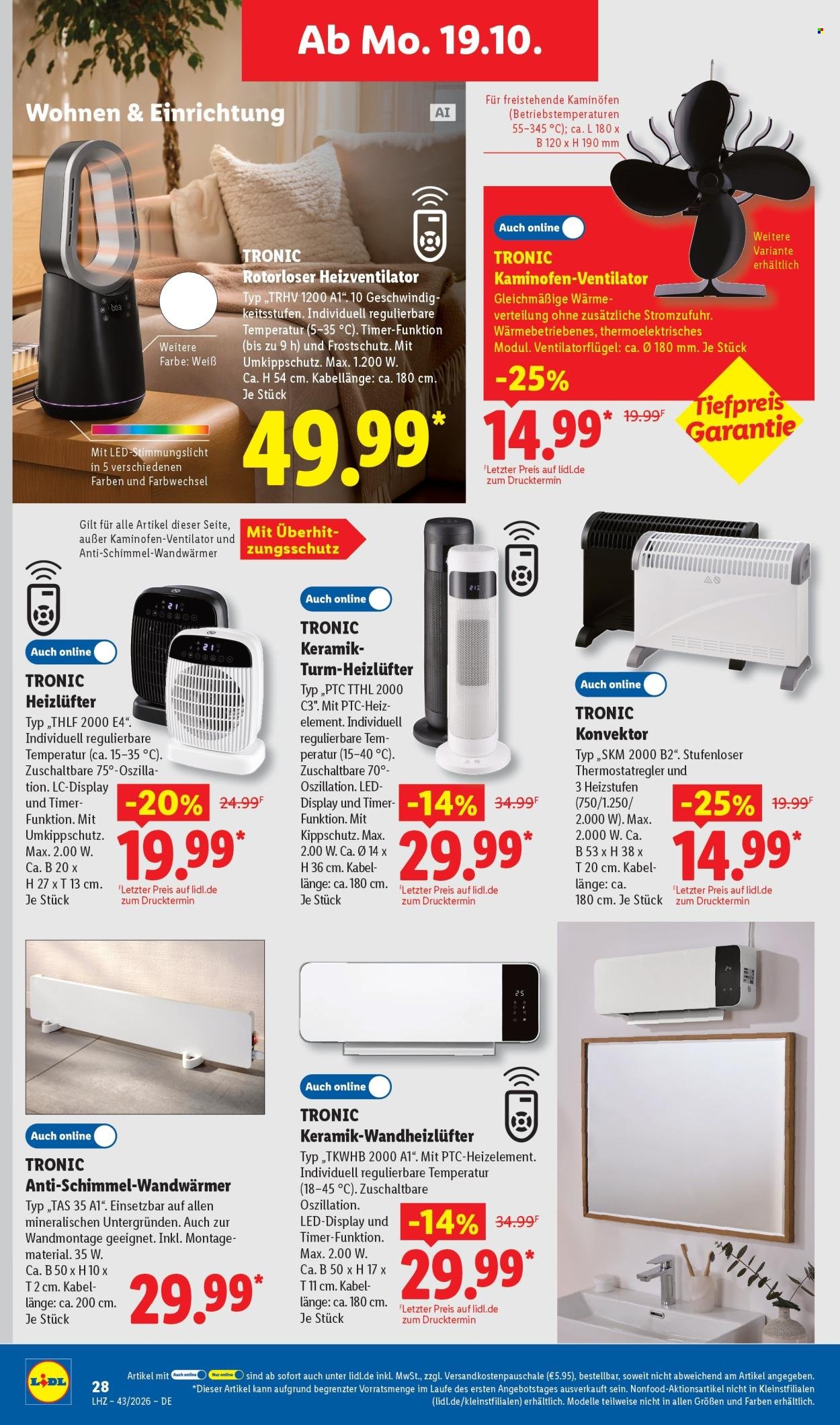 LIDL Prospekt - Ab Montag 19.10.2026