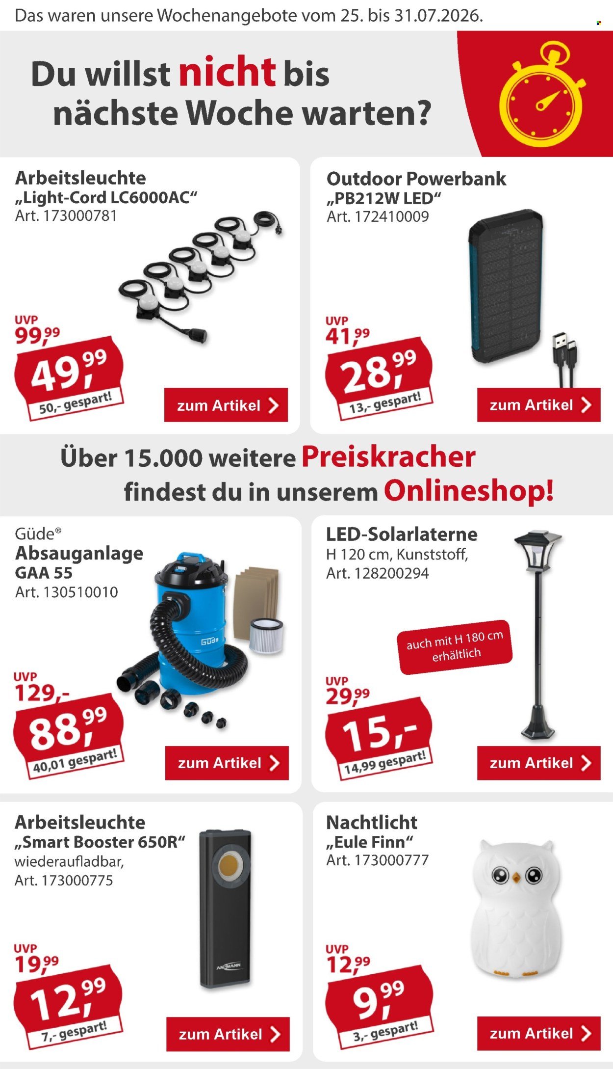 SONDERPREIS-BAUMARKT Prospekt - Ab Samstag 25.07.2026