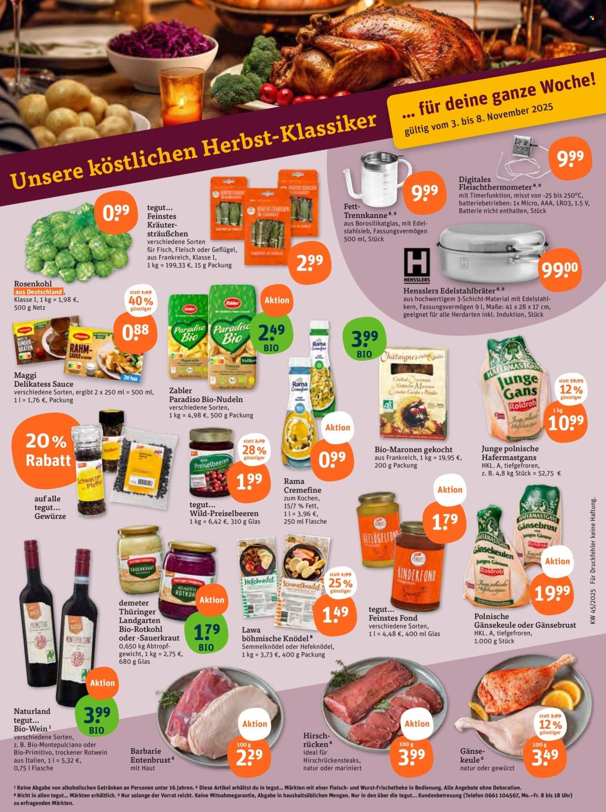 TEGUT... Prospekt - Ab Montag 3.11.2025