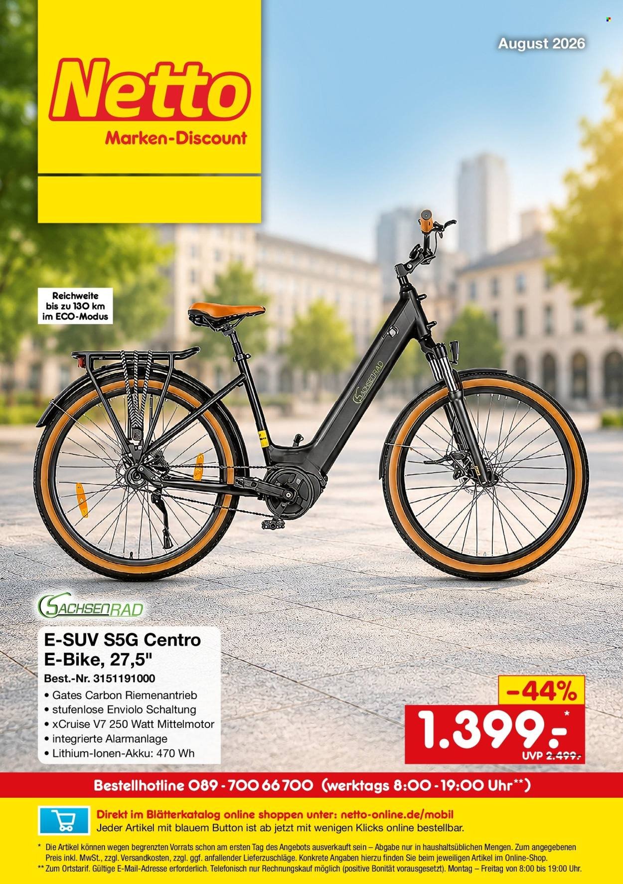 NETTO MARKEN-DISCOUNT Prospekt - Online-Sonderangebote Mobilität