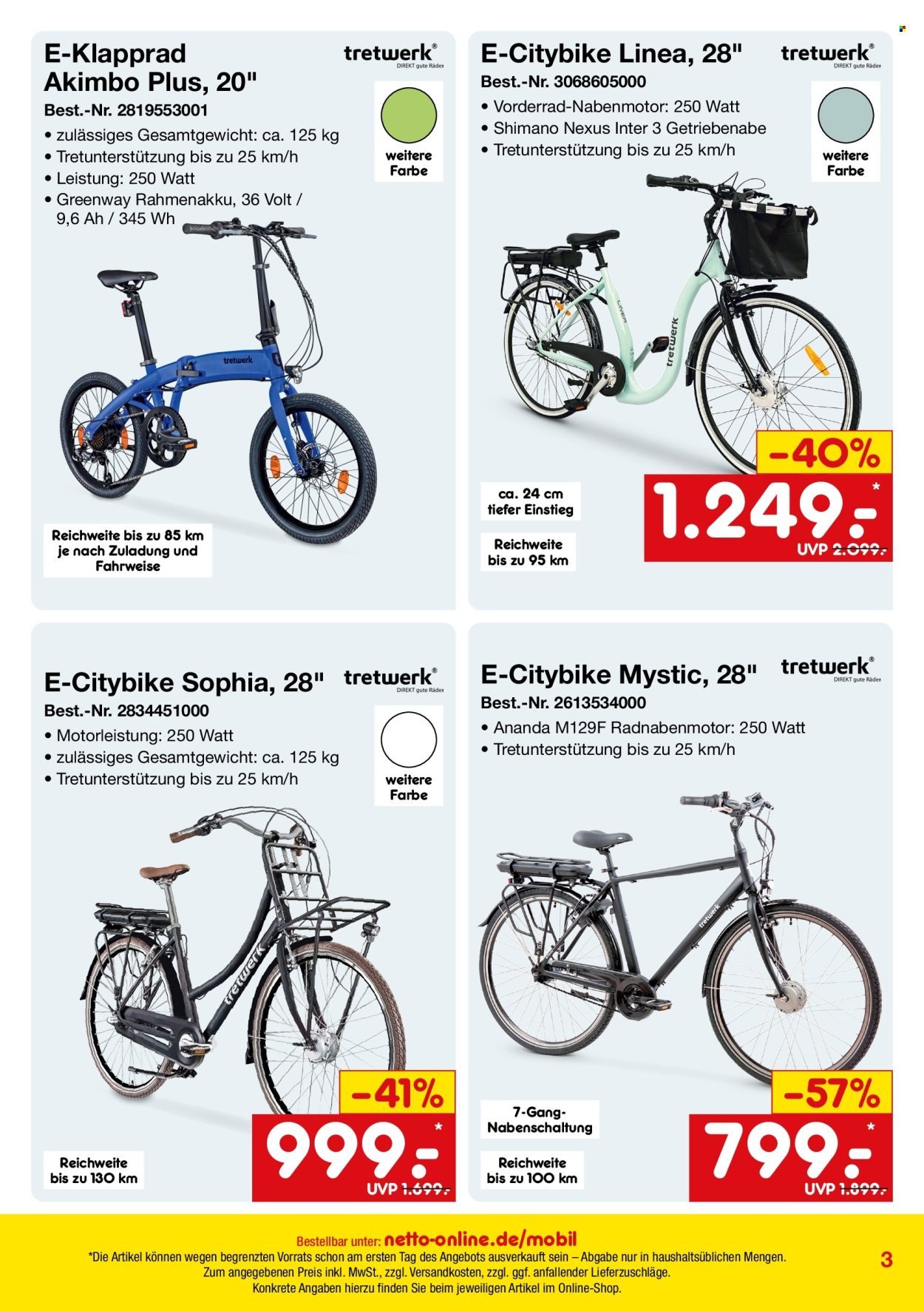 NETTO MARKEN-DISCOUNT Prospekt - Online-Sonderangebote Mobilität