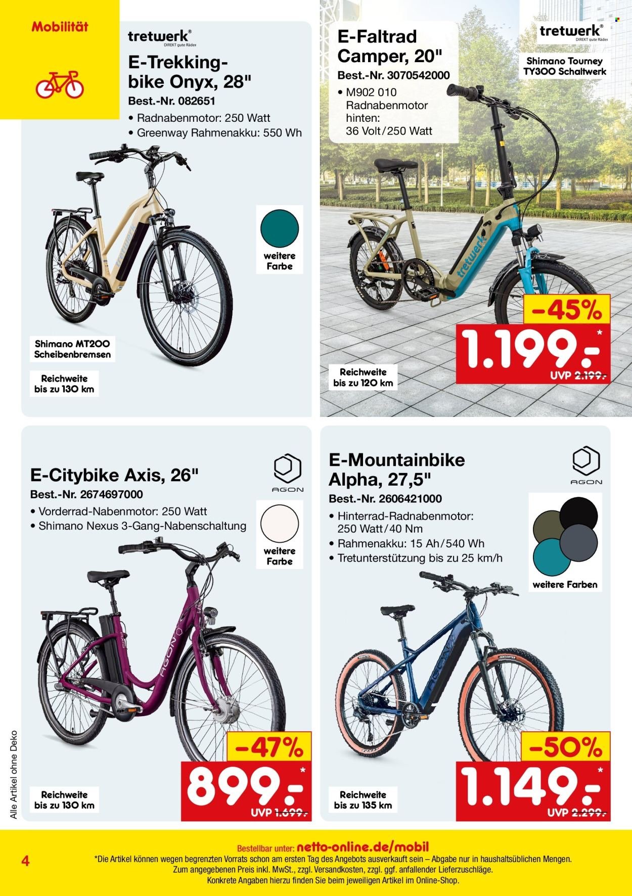 NETTO MARKEN-DISCOUNT Prospekt - Online-Sonderangebote Mobilität