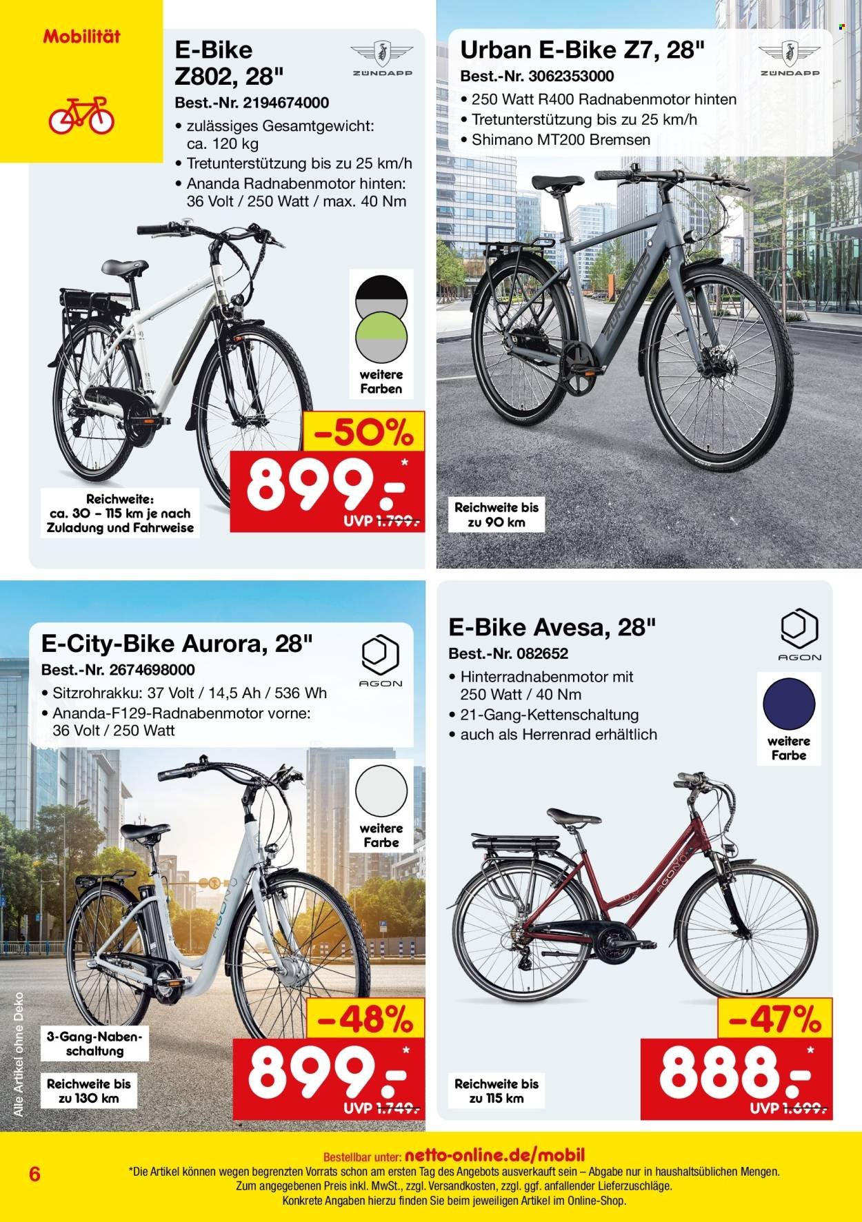NETTO MARKEN-DISCOUNT Prospekt - Online-Sonderangebote Mobilität