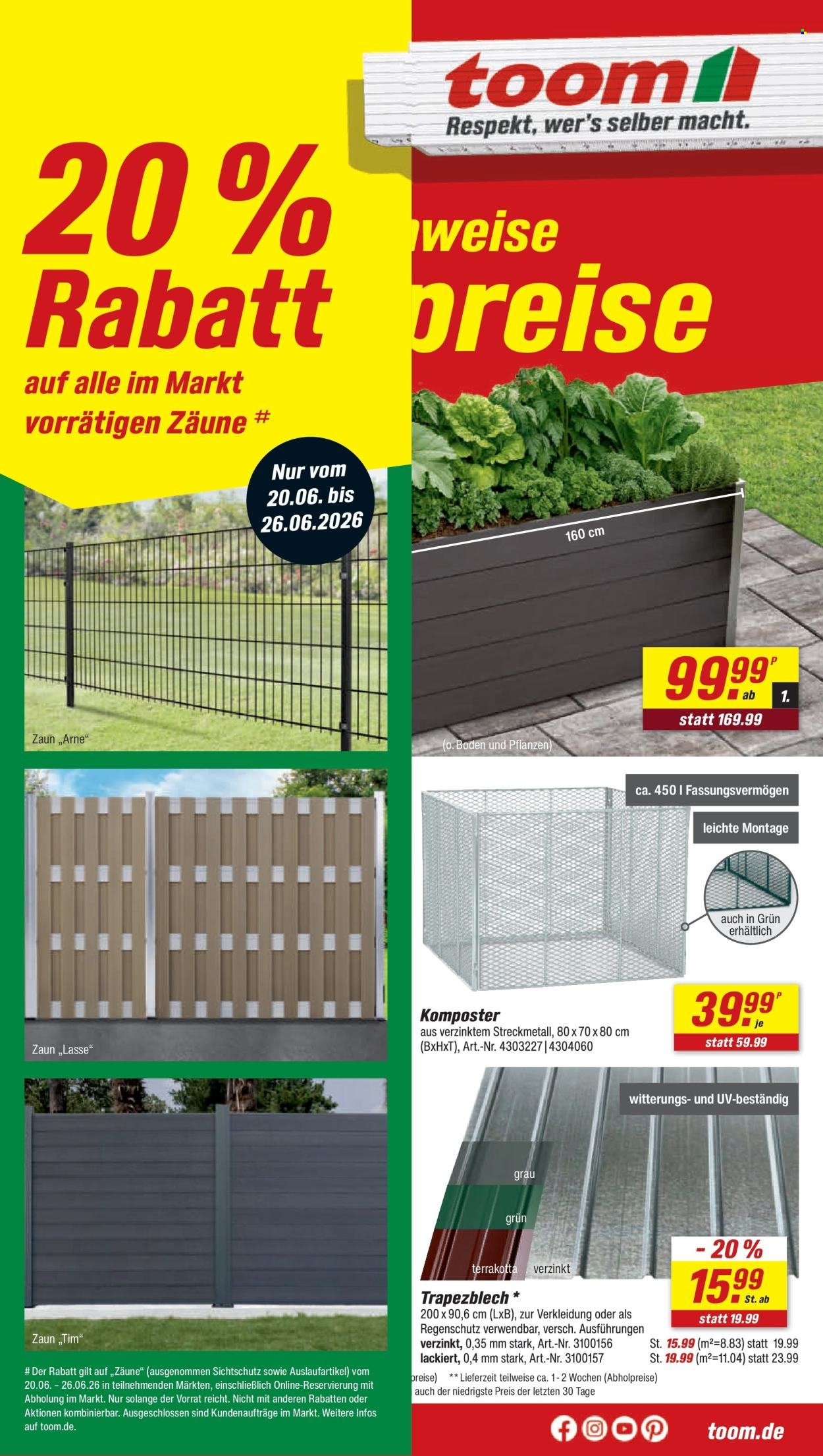 TOOM BAUMARKT Prospekt - Ab Samstag 20.06.2026