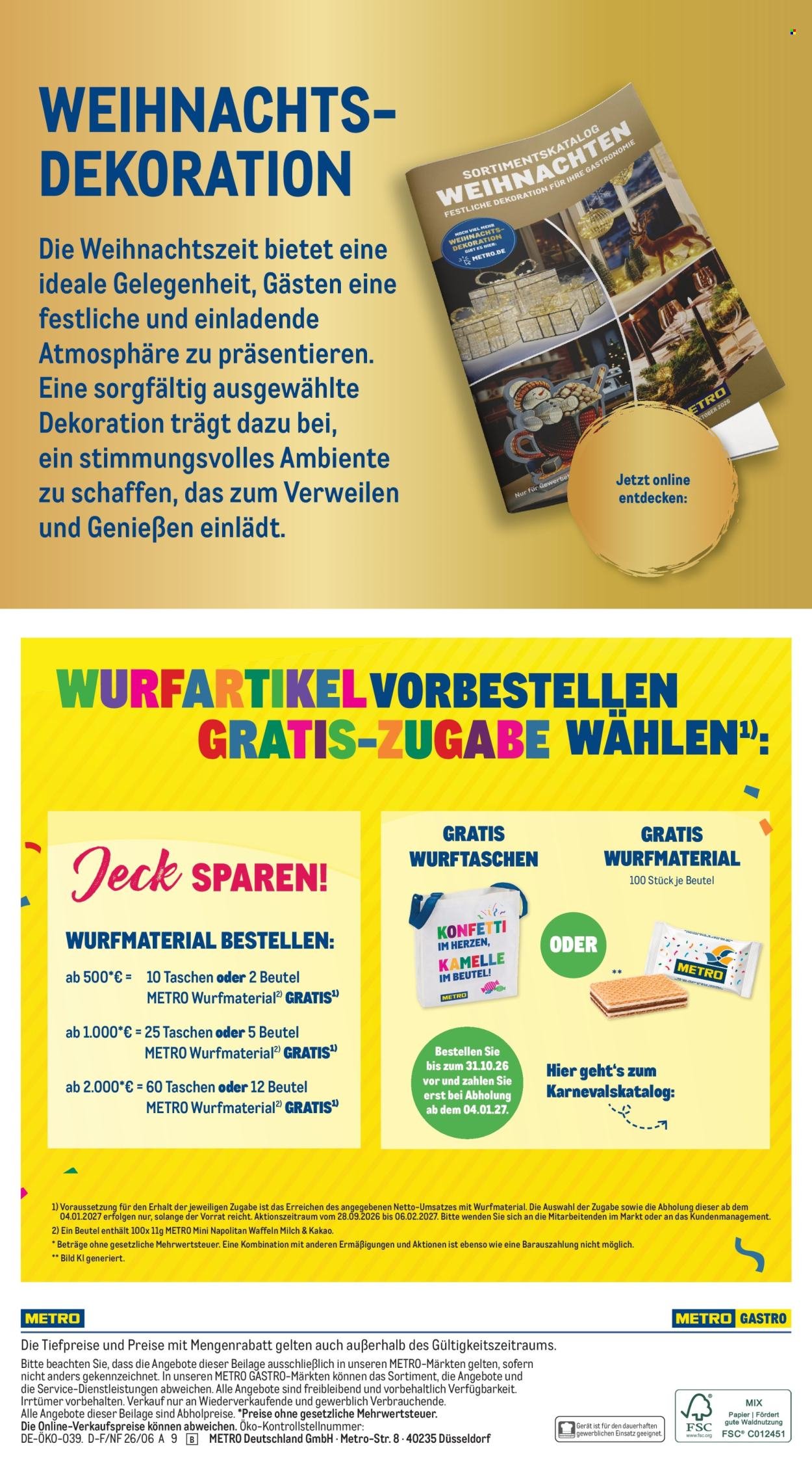 METRO Prospekt - Monats-Menü