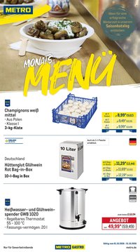 METRO Prospekt - Monats-Menü